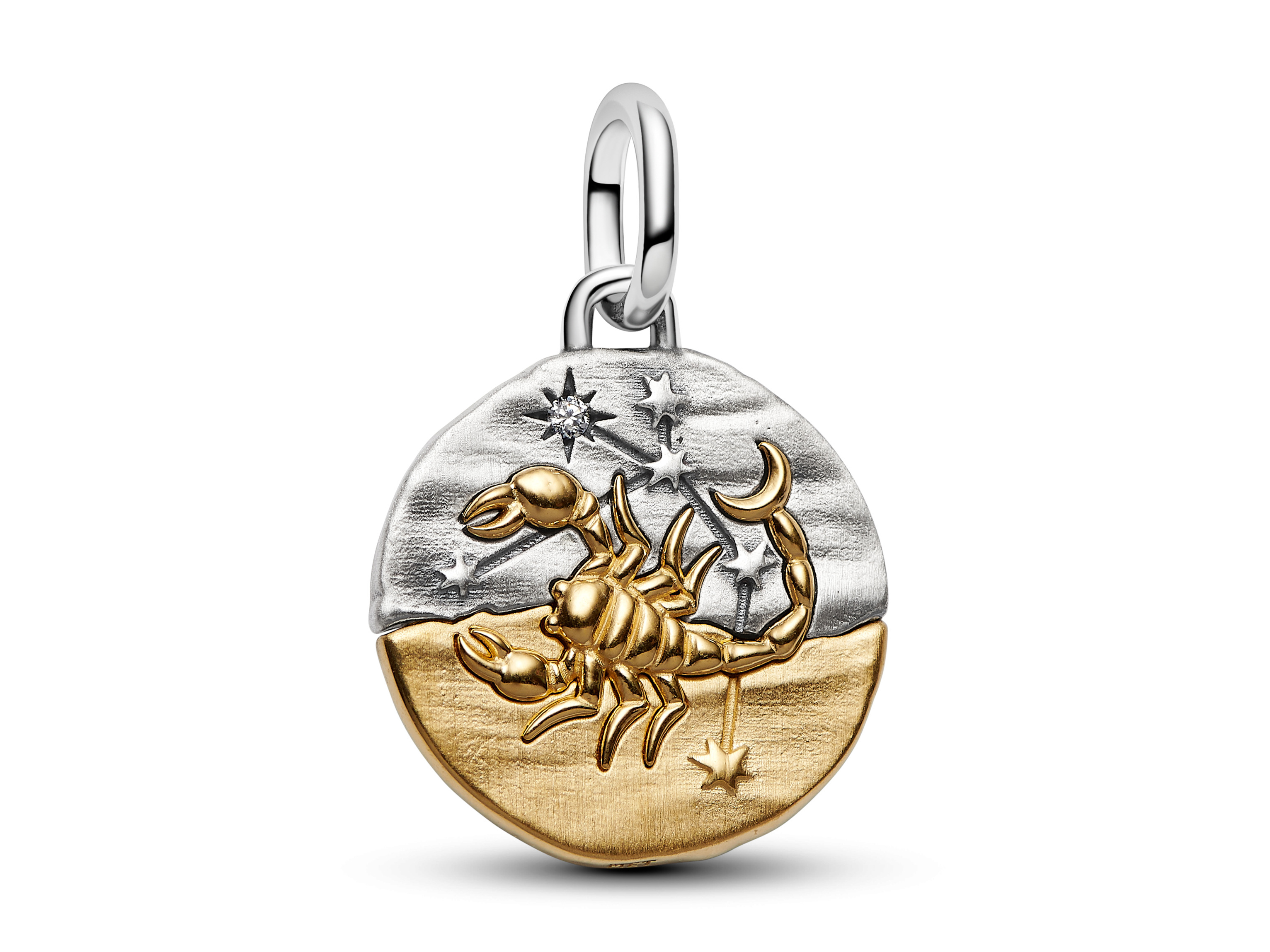 Pandora ME 764985C01 - Sternzeichen Skorpion  - Charm - Sterling Silber & Gelbgold Vergoldung - 16 mm
