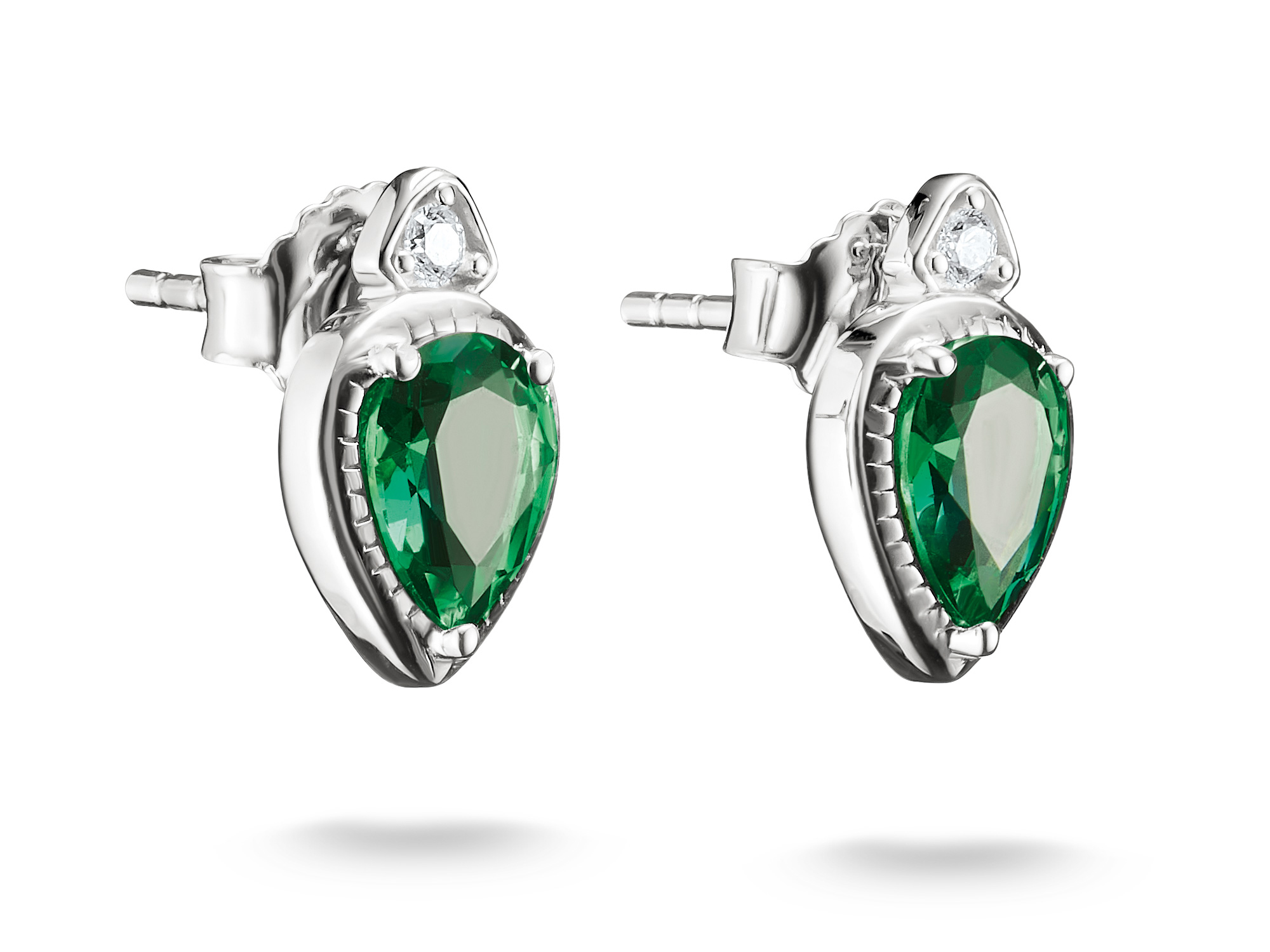 Thomas Sabo H2333-166-6 ELYNDRA Ohrstecker - Sterling Silber & Glas-Keramik Stein & Zirkonia - Grün
