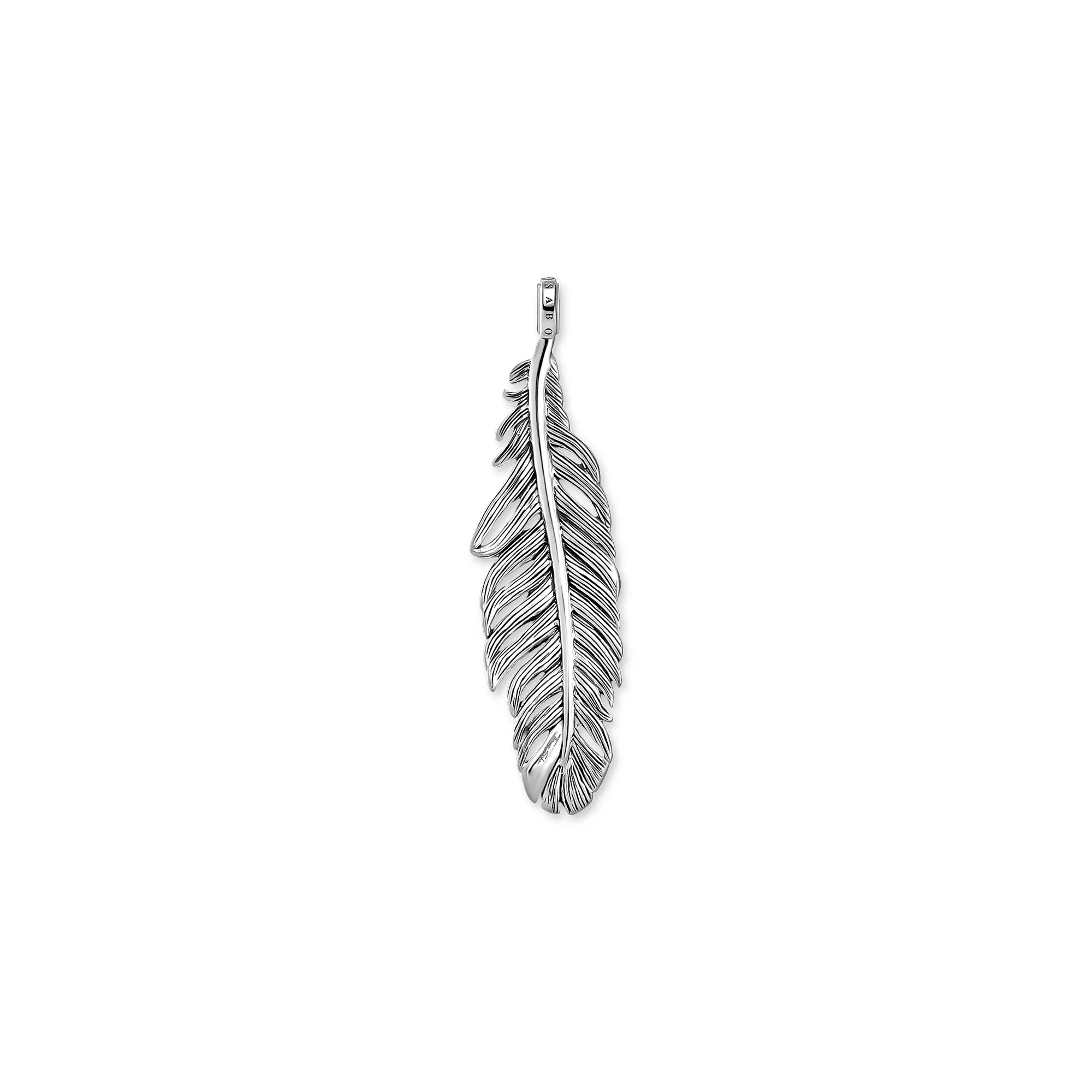 Thomas Sabo Anhänger - Silber - schwarz - Feder – Ansicht 2