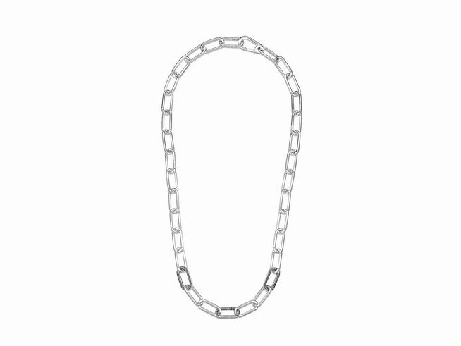 Sterling Silber Gliederkette von Pandora ME, 45 cm lang, elegante und moderne Halskette, zeitloses Design ideal für den Alltag oder besondere Anlässe.