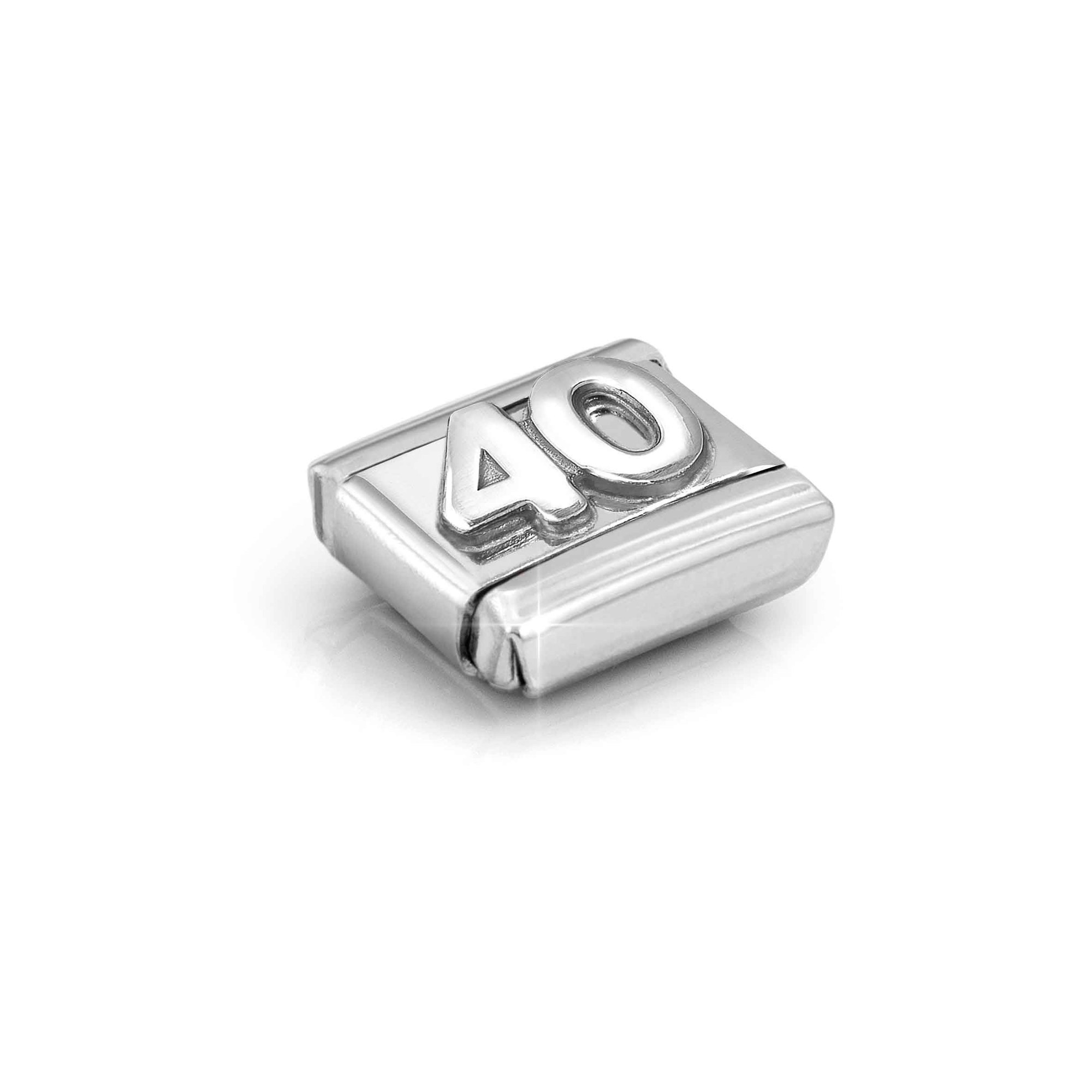 Nomination Composable Classic Charm Zahl 40 - Edelstahl, Sterling Silber – Ansicht 4