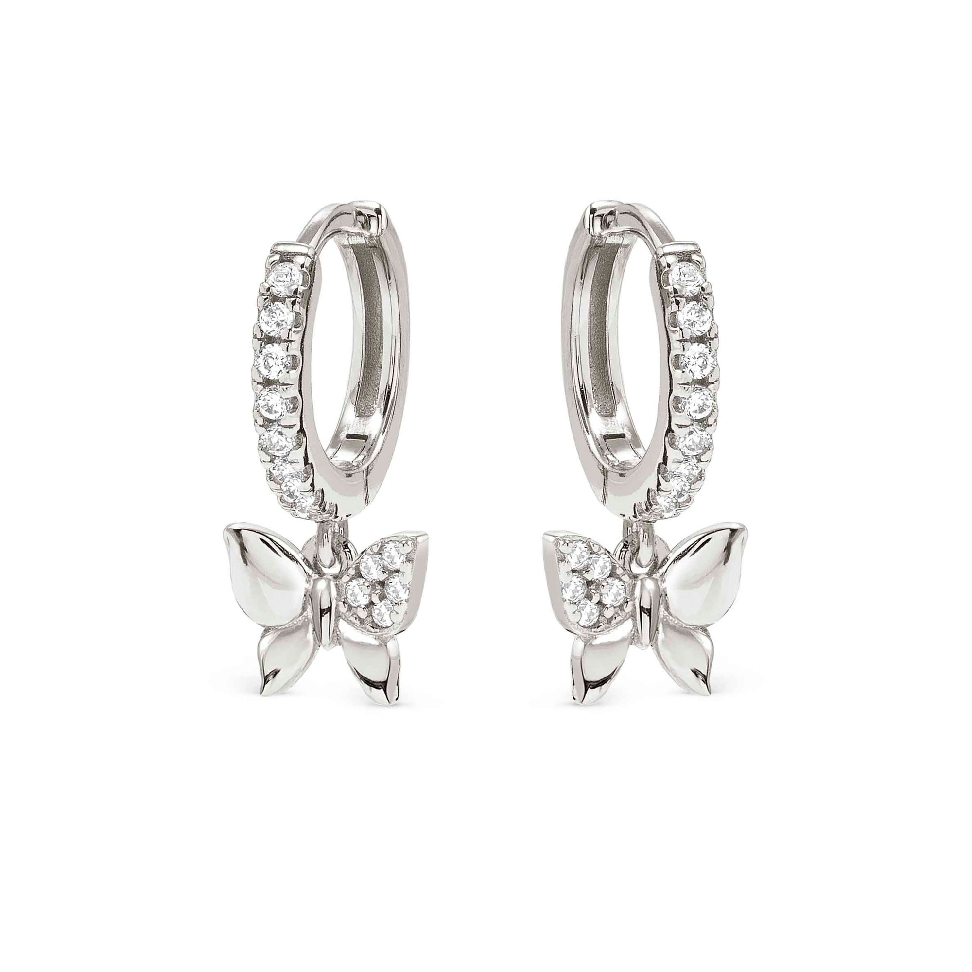 Nomination Petit Sparkle - Sterling Silber Creolen - Schmetterling - Zirkonia