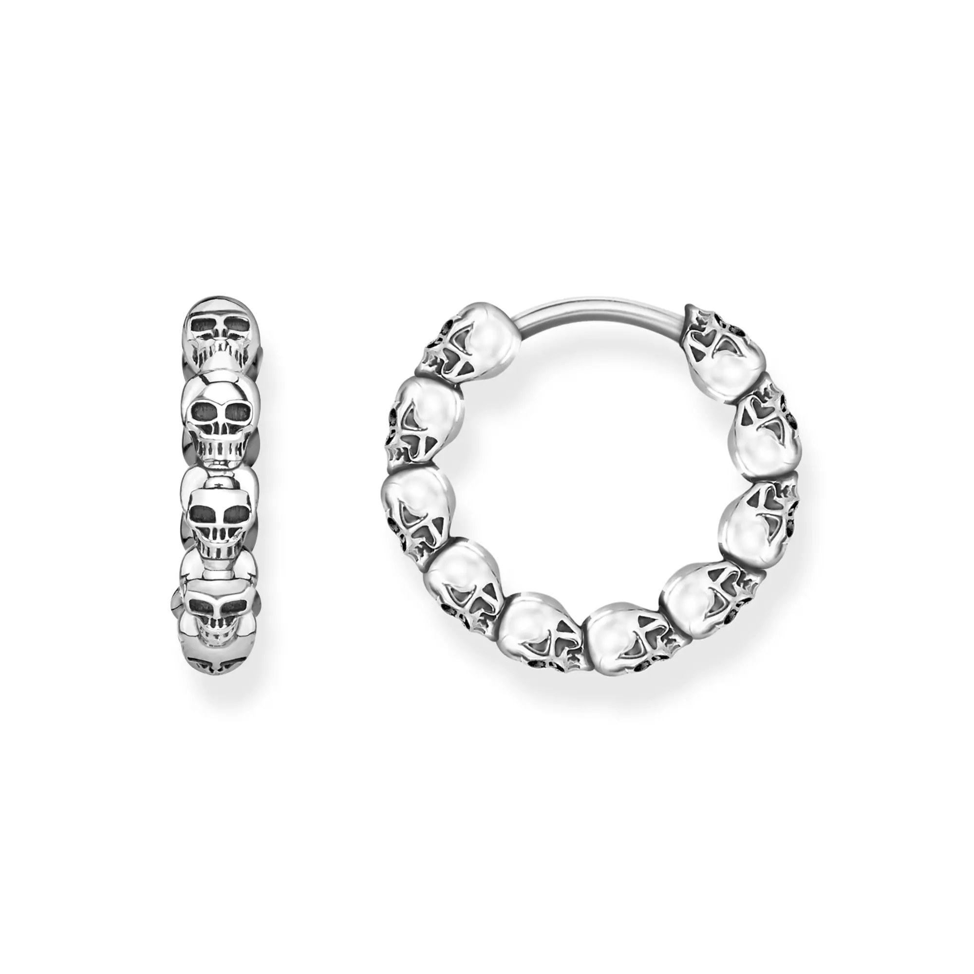 Thomas Sabo Creolen -Totenköpfe- Silber - 1,55 cm
