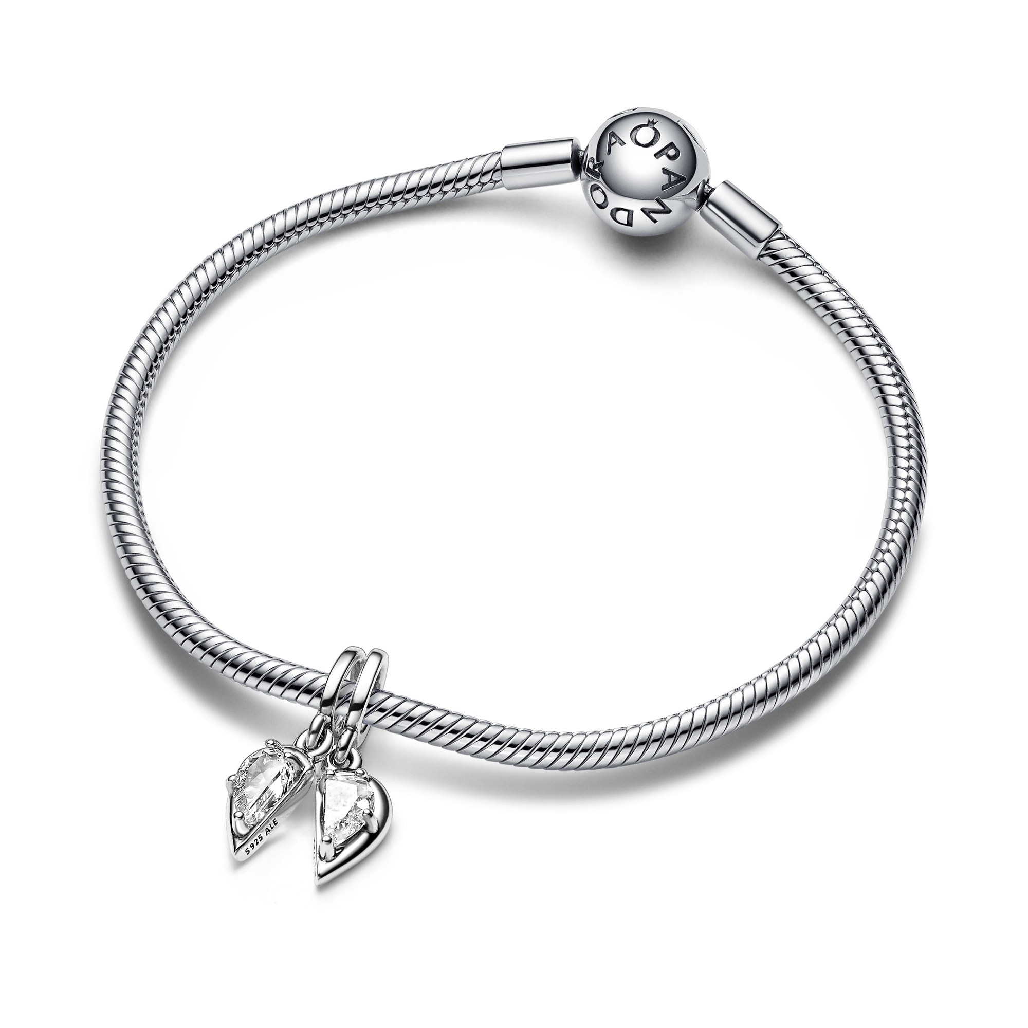 Pandora Teilbarer Mutter & Tochter Charm-Anhänger - Sterling Silber Ansicht 3 – Ansicht 3