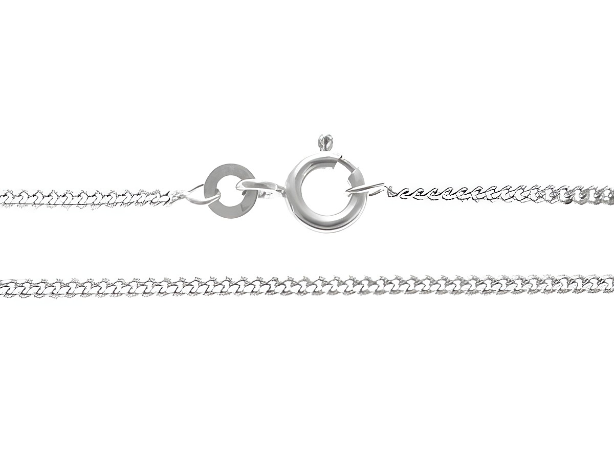 Weißgoldkette 333 Damen und Kinder Panzerkette 38cm Drahtstärke 23, von Juwelier Harnisch, elegante Kette mit stabilen Gliedern und einem klassischen Verschluss. Ideal für jeden Anlass.