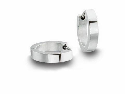 Edelstahl Creolen poliert 1,5 cm silberfarben 3,1 mm breit vom Hersteller Juwelier Harnisch, stylisches und zeitloses Schmuckstück für jeden Anlass.
