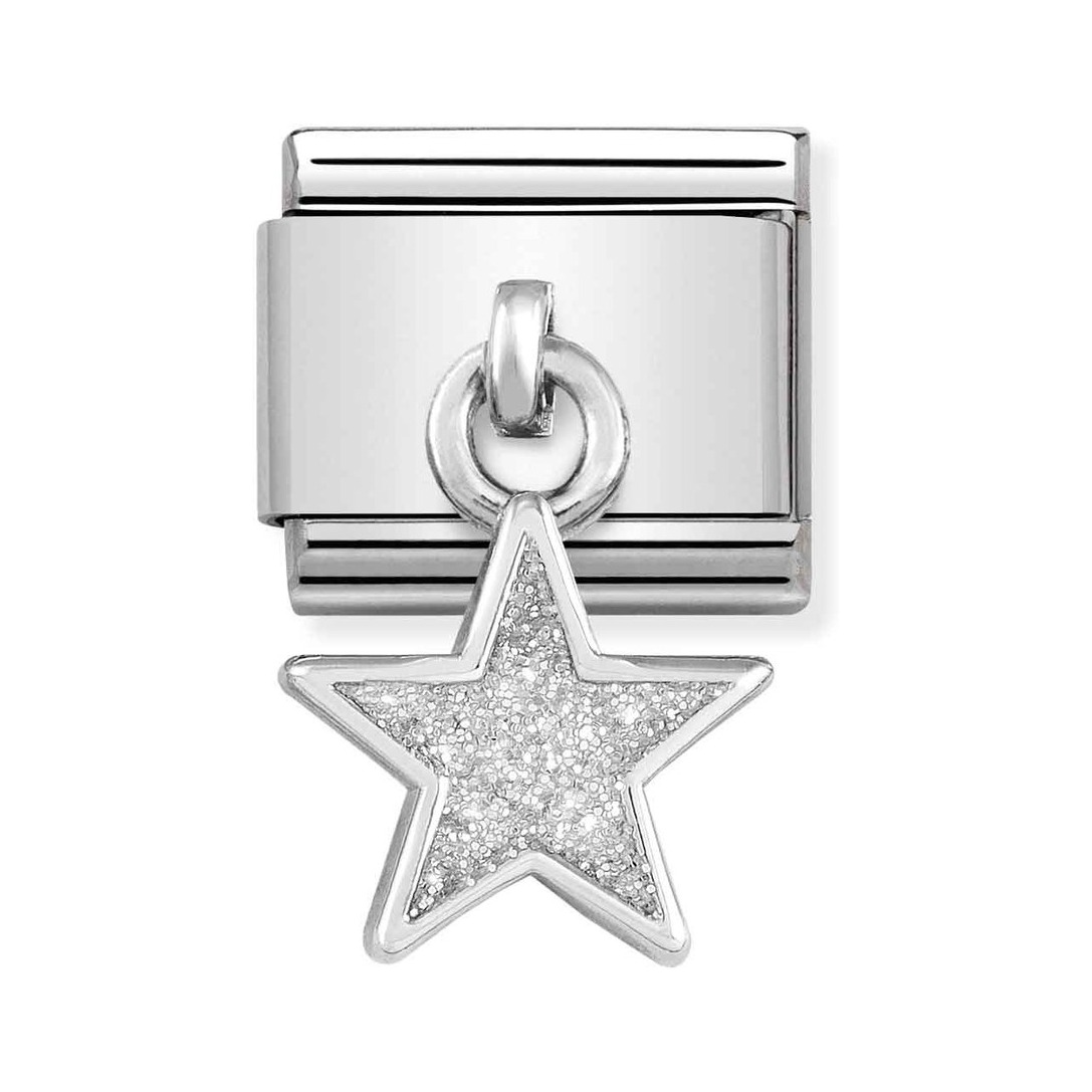 Nomination Composable Classic Charm Glitzer-Stern SilverShine - Edelstahl, Sterling Silber