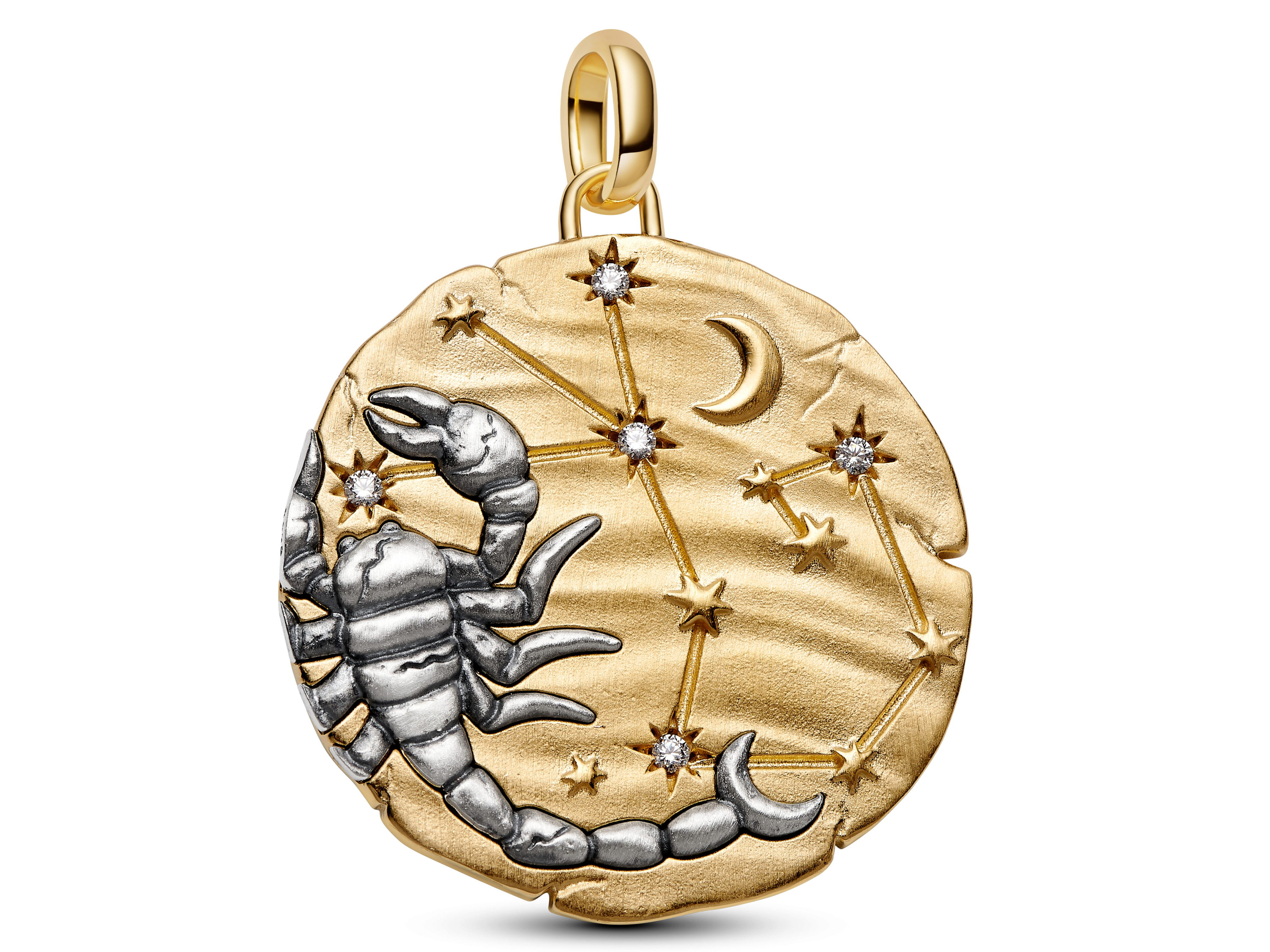Pandora ME 765003C01 - Sternzeichen Skorpion - gr. Anhänger-Charm - Sterling Silber & Gelbgold Vergoldung - 28 mm