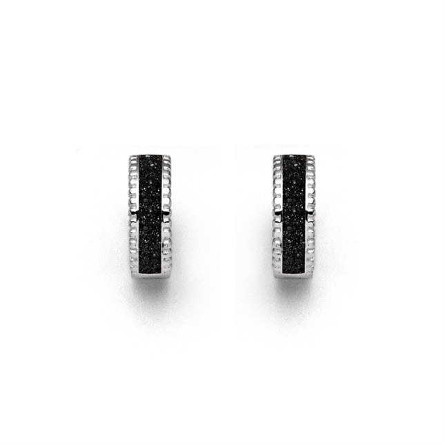 DUR Ohrringe Creole Jupiter - Sterling Silber - Lavasand – Ansicht 2