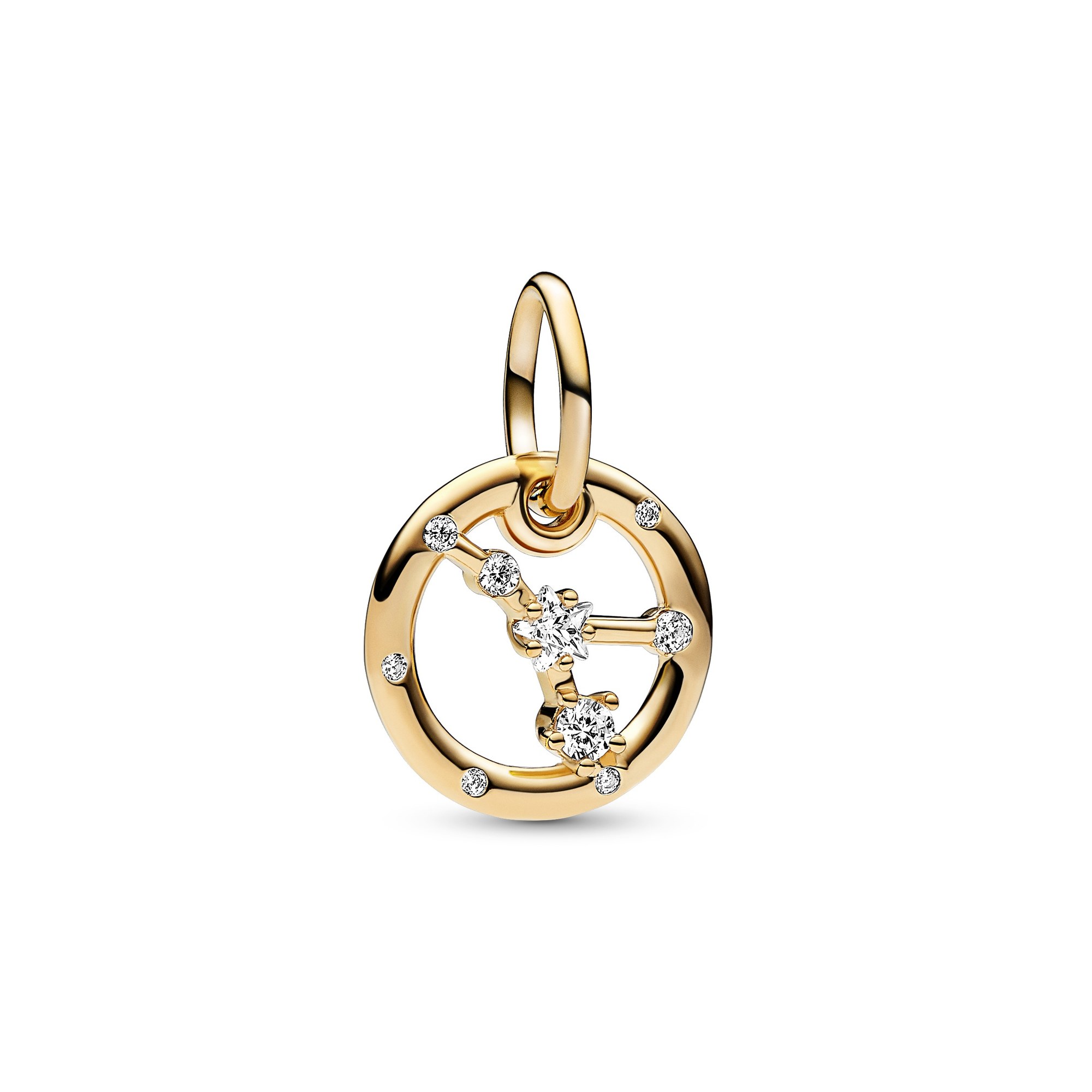 Pandora Sternzeichen Krebs Charm-Anhänger - Gelbgold Vergoldung - Zirkonia