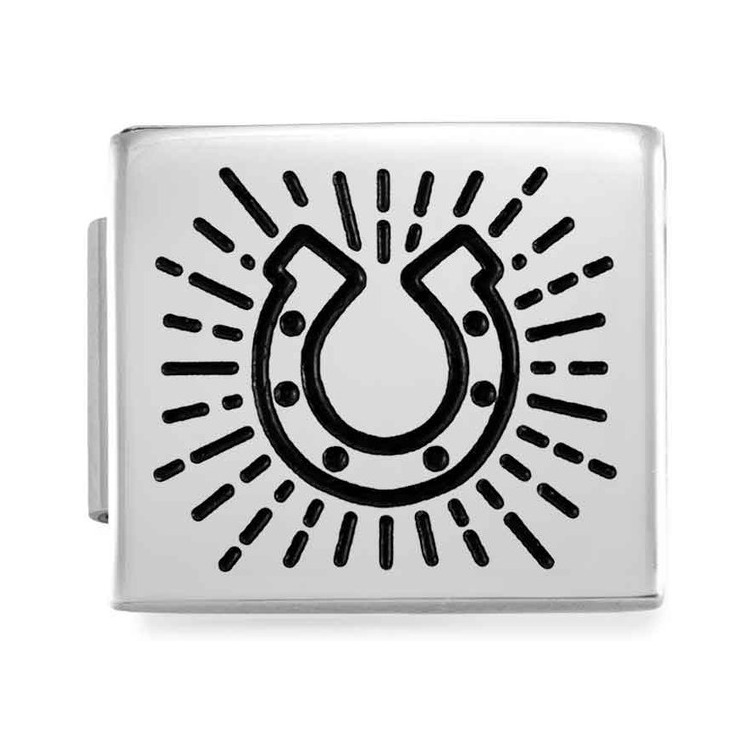 Nomination Composable Glam Charm Hufeisen - Edelstahl, Emaille