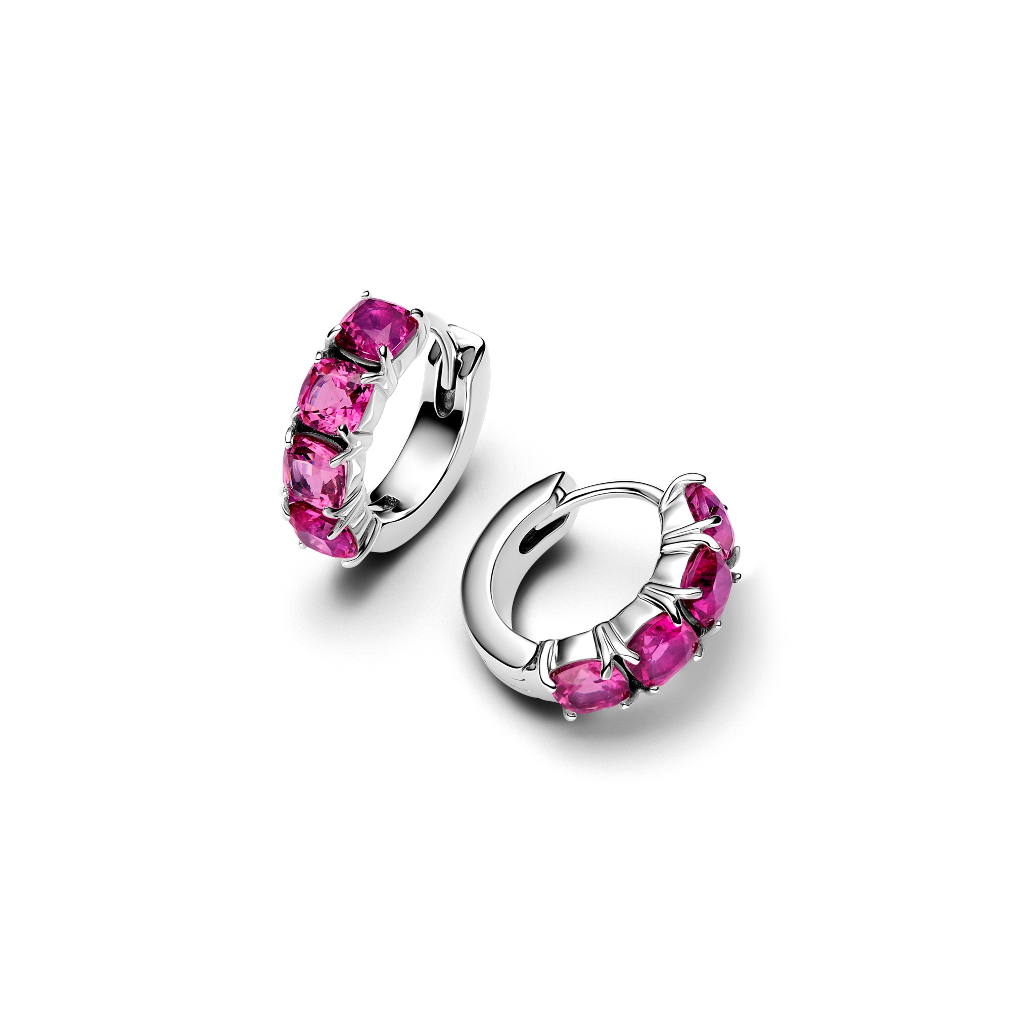 Pandora pinke Creolen - Sterling Silber – Ansicht 2