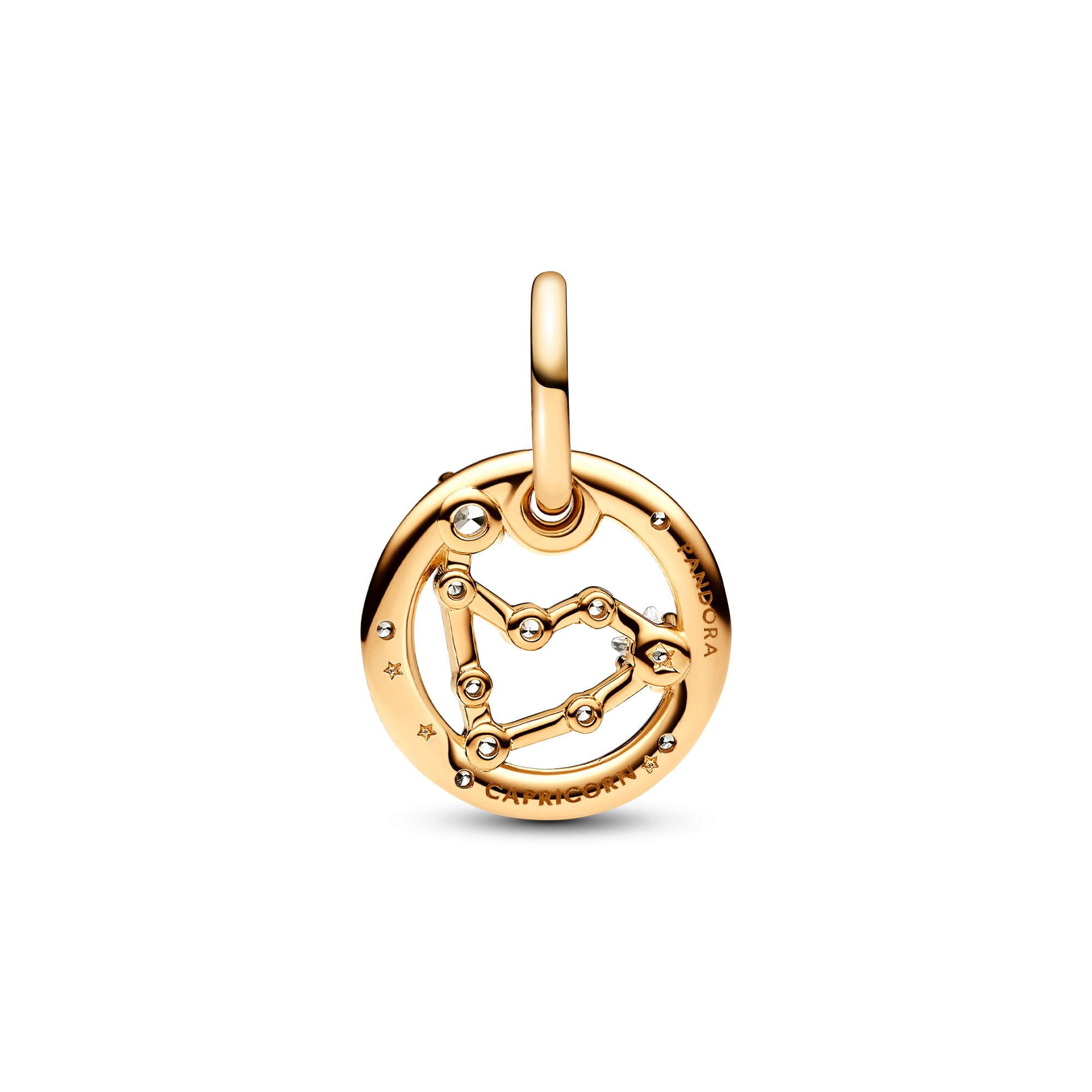 Pandora Sternzeichen Steinbock Charm-Anhänger - Gelbgold Vergoldung - Zirkonia – Ansicht 3