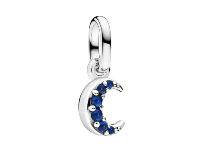Pandora ME 793452C01 Mini-Charm - Mond BLAU - Sterling Silber - Zirkonia - 793452
