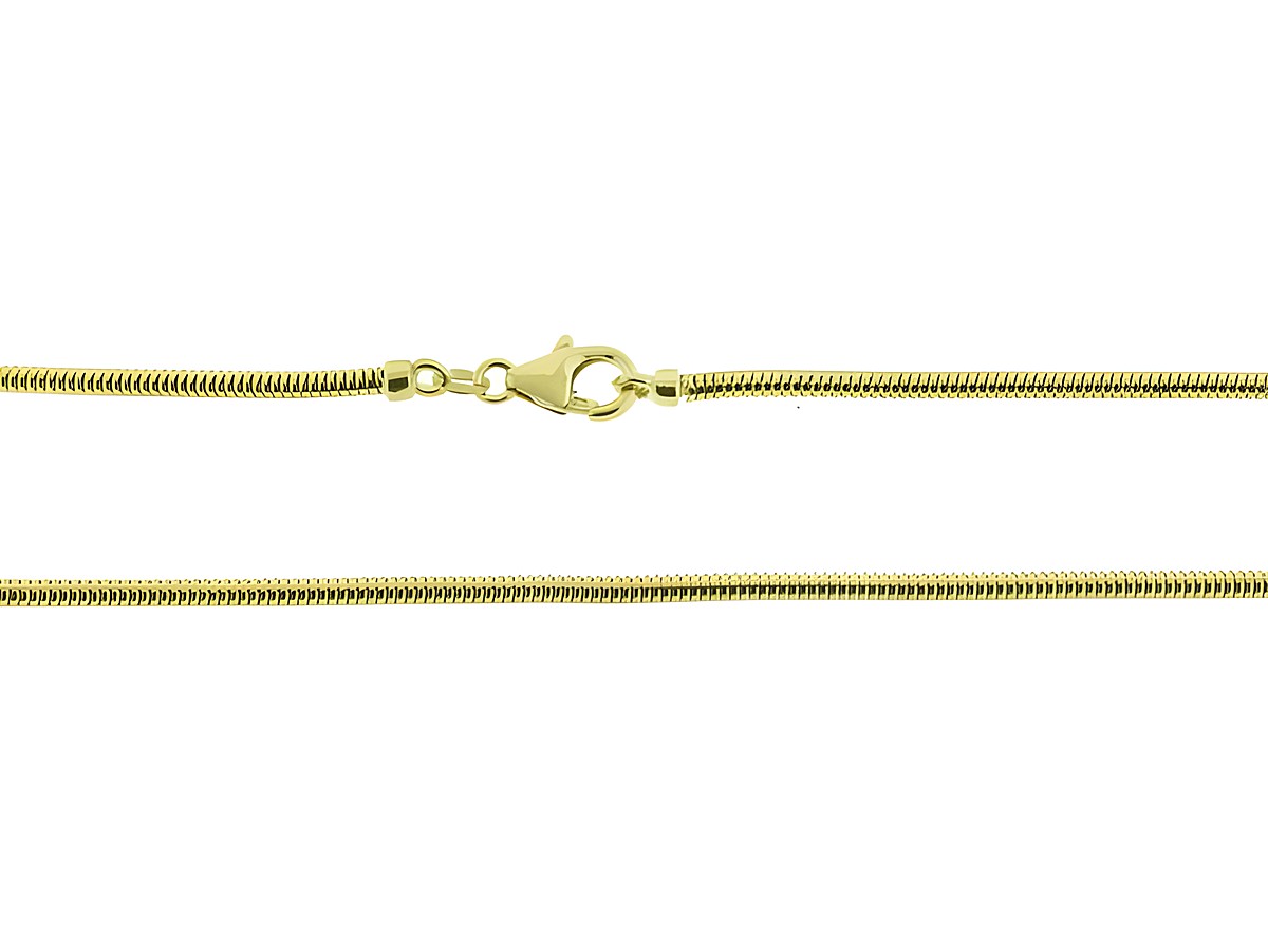Schlangenkette aus gold 585 mit einer Länge von 46 cm, elegant und zeitlos, Hersteller Juwelier Harnisch, ideal für jeden Anlass.