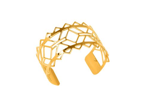 Armreifen von Les Georgettes aus der Kollektion Les Essentielles in Gold, 25 mm breit, mit einem modernen, geometrischen Design. Ideal für elegante und trendige Looks.
