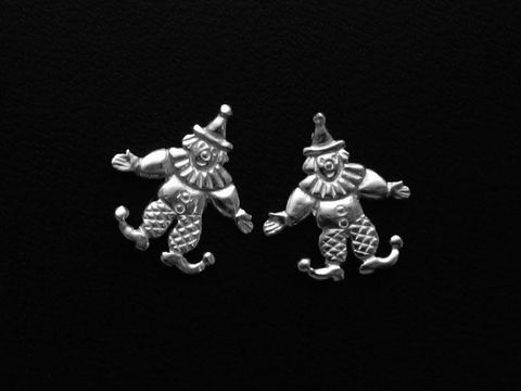 Ohrringe Hampelmann aus Sterling Silber, niedlich gestaltet, Hersteller Juwelier Harnisch, ideal für Kinder, fröhliche Clowns in lustigen Posen.