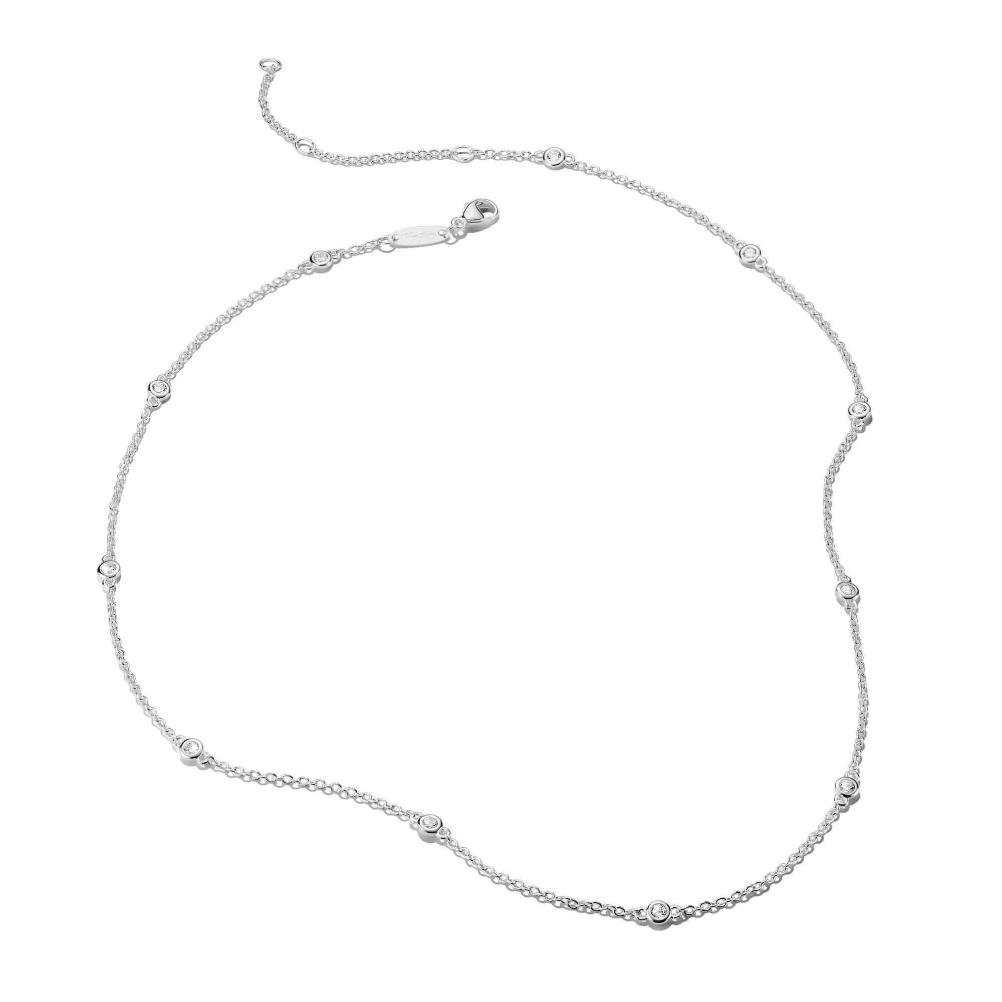 Thomas Sabo ELYNDRA Kette 45 - 50 cm - Sterling Silber & Zirkonia - Weiß – Ansicht 3