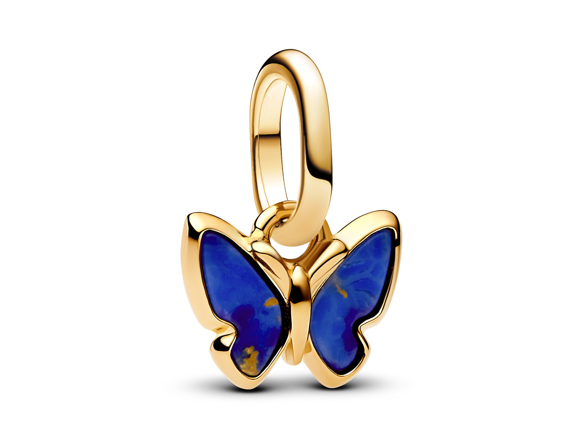 Pandora ME 763825C01 - Blauer Lapis Schmetterling Mini-Charm - Gelbgold Vergoldung 