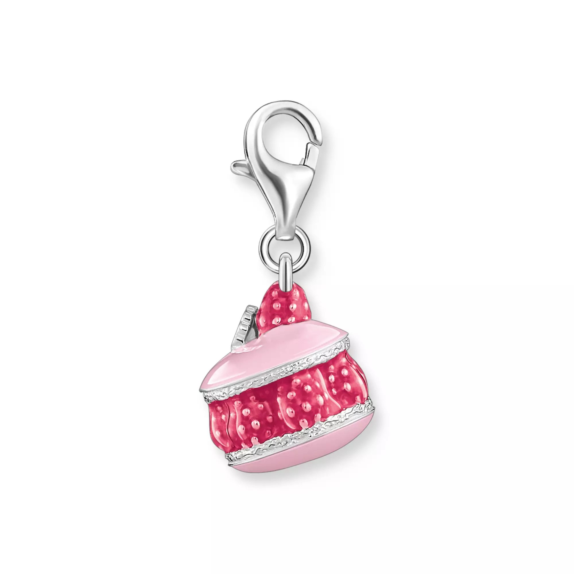Thomas Sabo Charm-Anhänger - Macaron - Silber & Emaille - Rosa-Pink – Ansicht 2