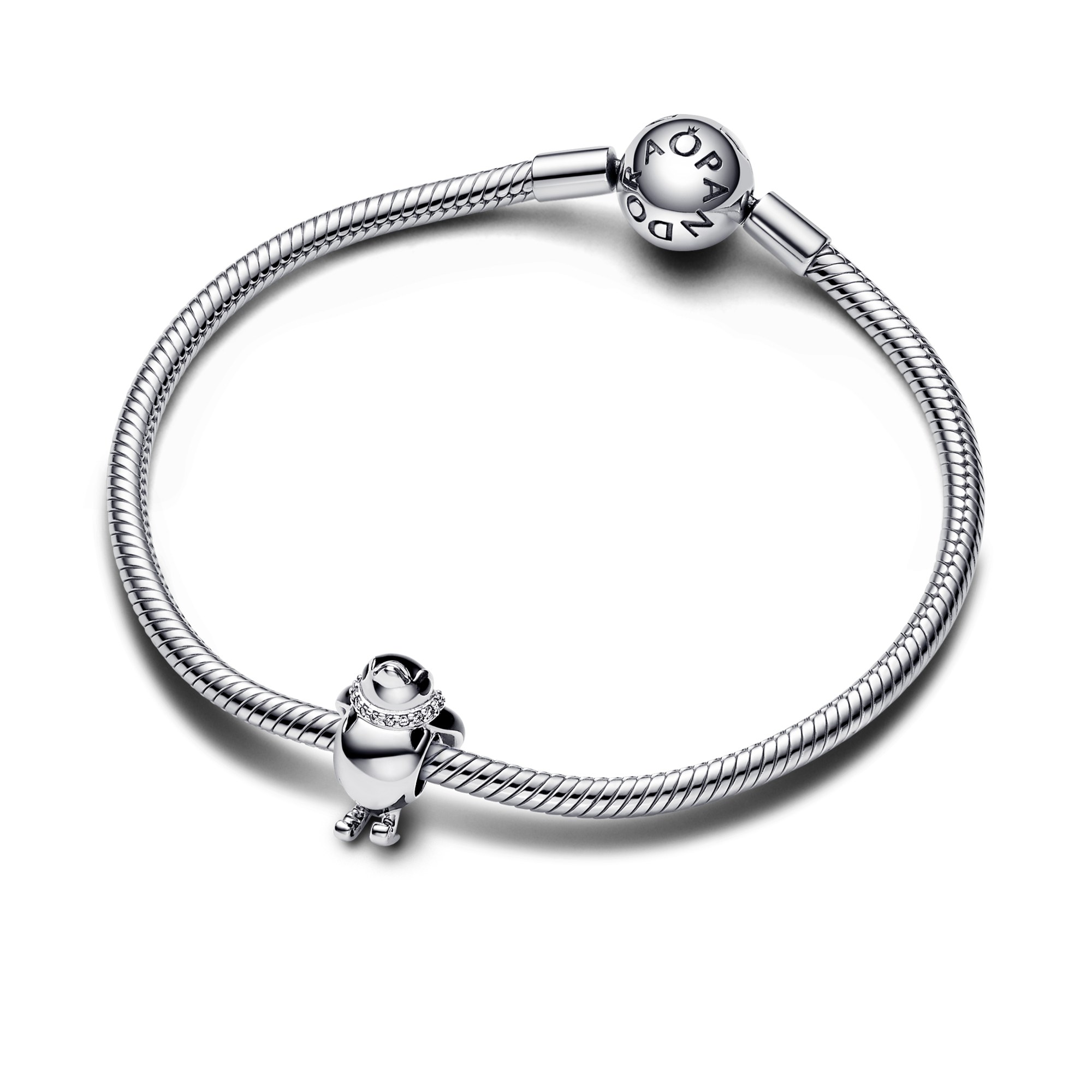 Pandora Ski-Pinguin Charm - Sterling Silber - Zirkonia Schwarz – Ansicht 2