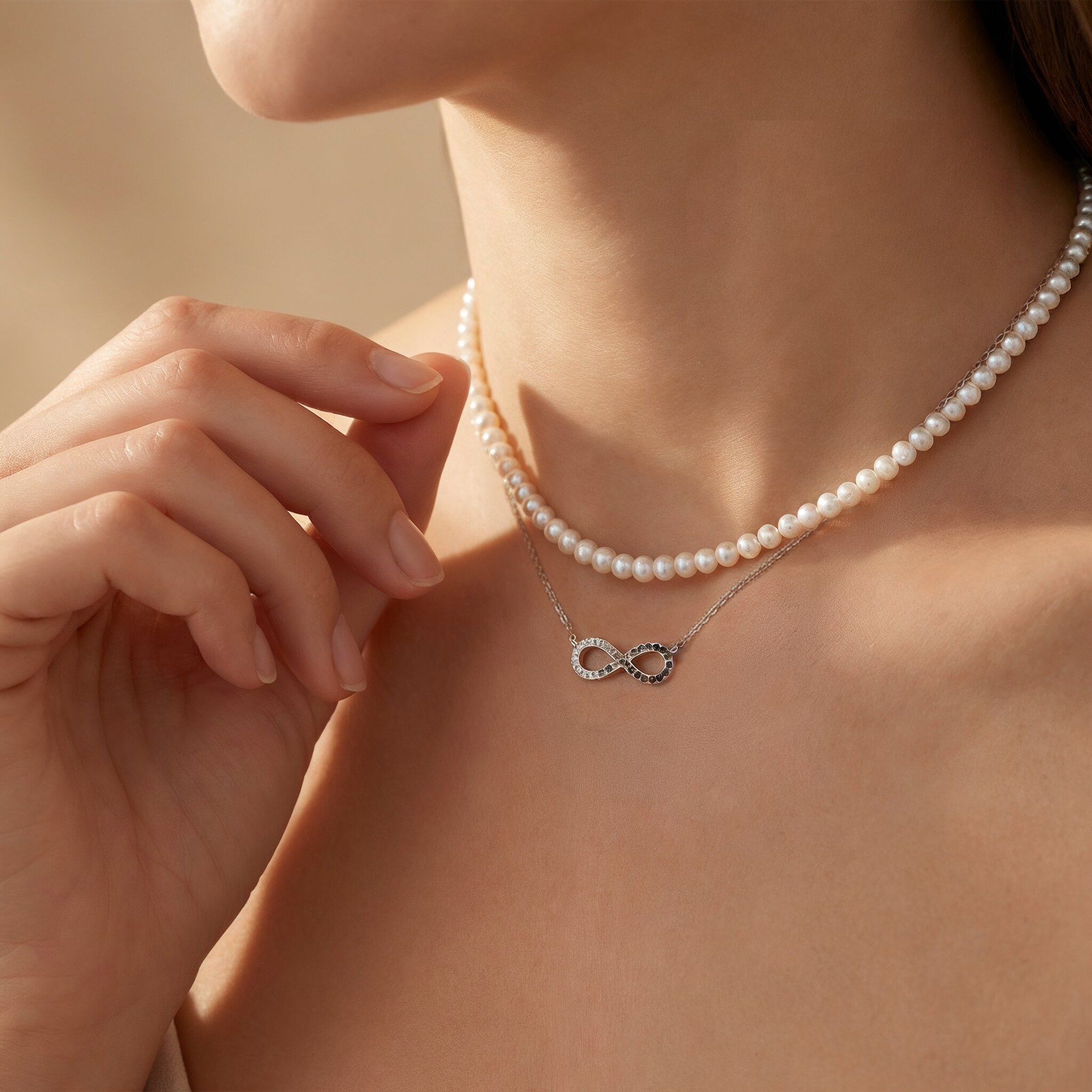Engelsrufer ERN-INFINITYSHADE-ZI Kette Infinity Silber mit Zirkonia Unendlichkeits Symbol - 40 + 4 cm – Ansicht 3
