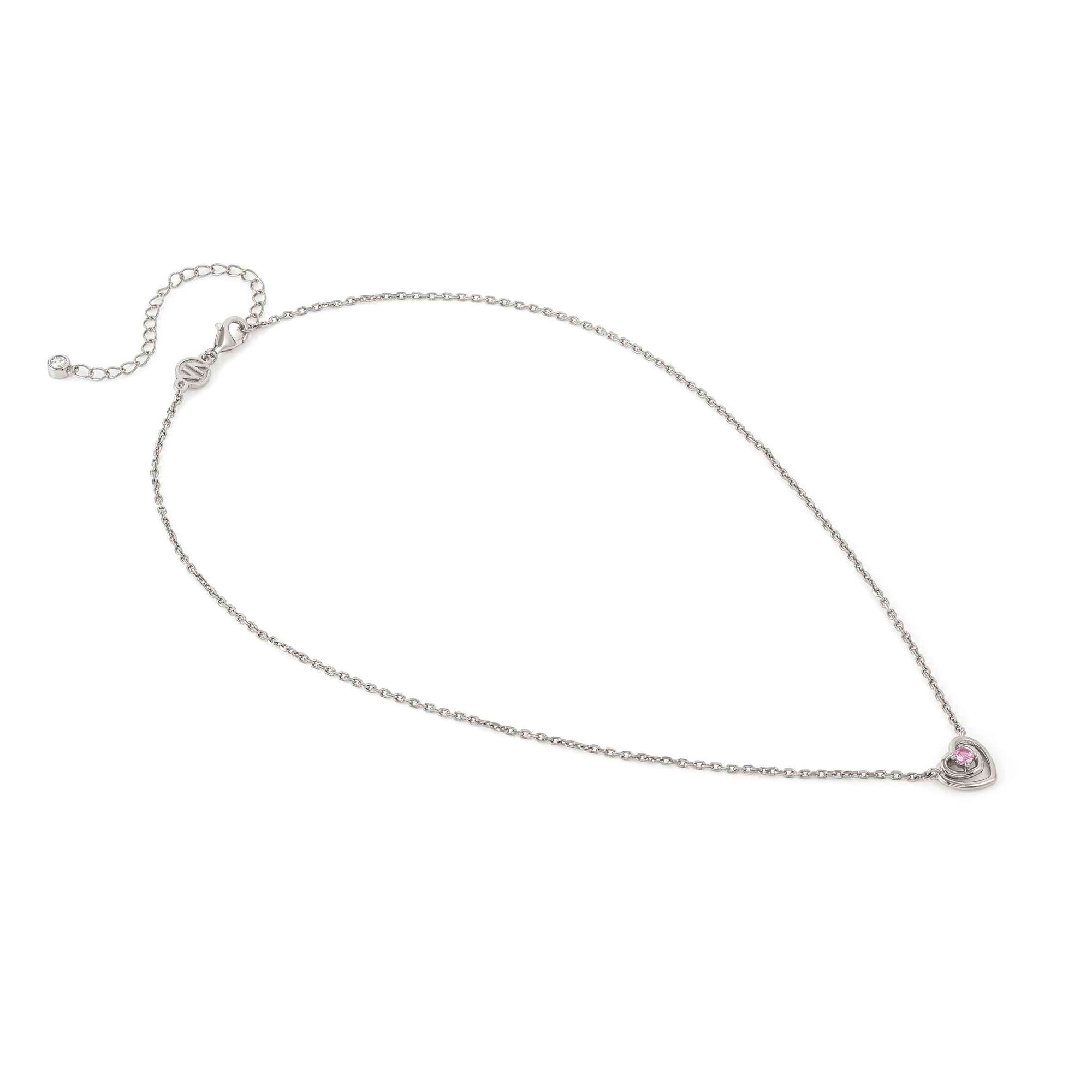 Nomination COSMICLOVE Halskette aus Sterling Silber - Zirkonia verzierter Herz - Anhänger - ROSA - 38-42 cm verstellbar – Ansicht 4