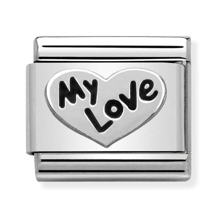 Nomination Composable Classic Charm Herz My Love - Edelstahl, Sterling Silber