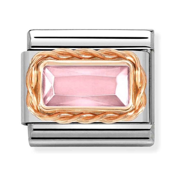 Nomination Composable Classic Charm Zirkonia rosa - Edelstahl, Roségold