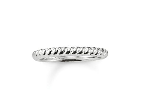 Silberner Ring von Thomas Sabo, Modell TR1978-001-12-48, Größe 48, mit drehender, geflochtener Struktur, elegant und zeitlos im Design.