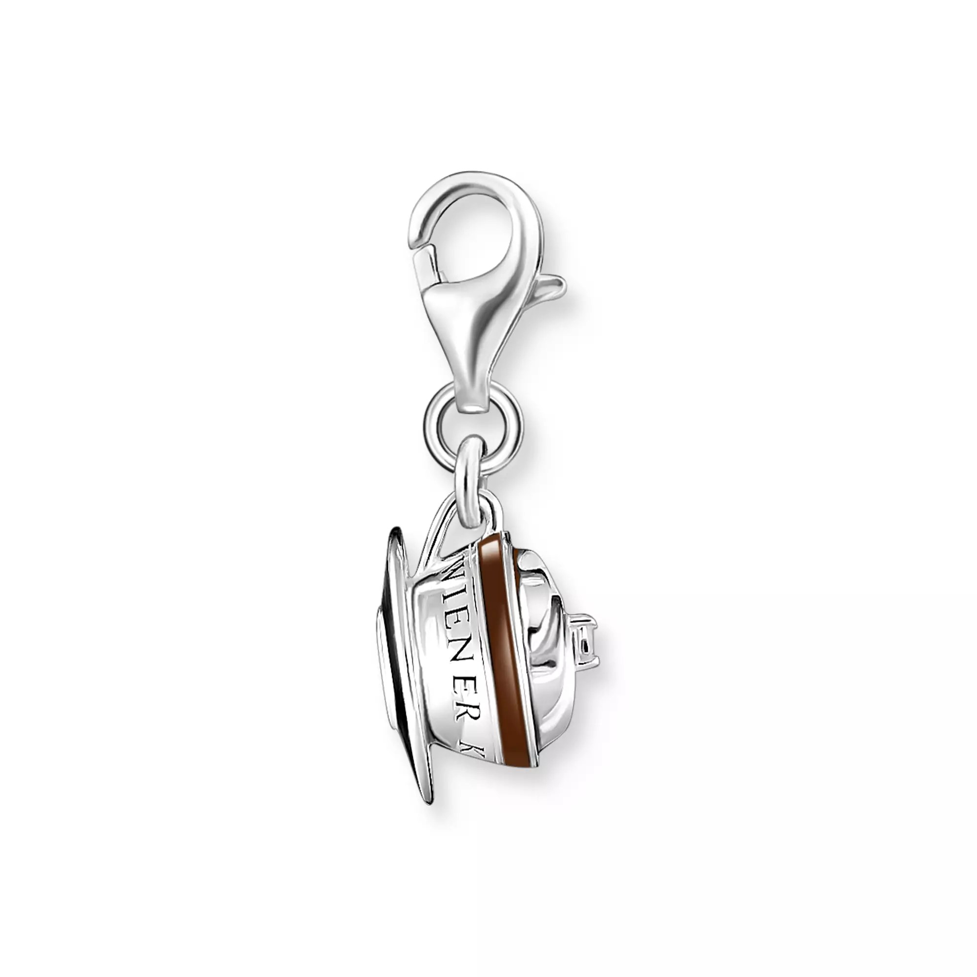 Thomas Sabo Charm-Anhänger - Wiener Melange - Silber gesch. & Emaille & Zirkonia - braun – Ansicht 2