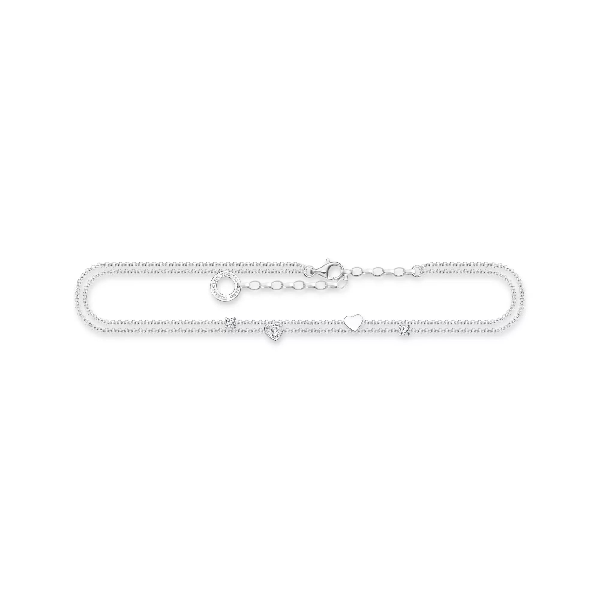 Thomas Sabo Fußkette Sterling Silber - Zirkonia - 27 cm verstellbar