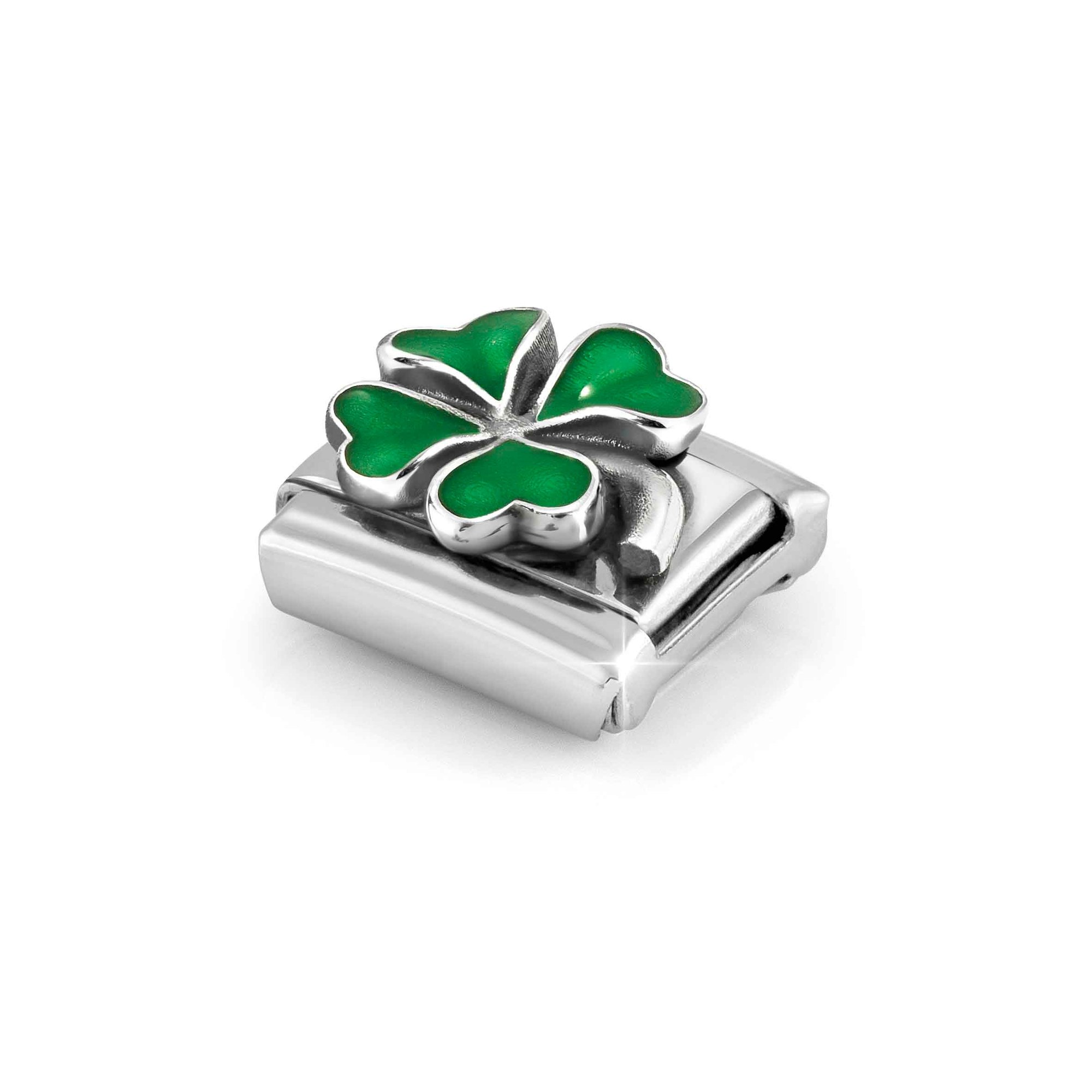 Nomination Classic Sterling Silber charm - GlücksKleeblatt - Grün – Ansicht 5