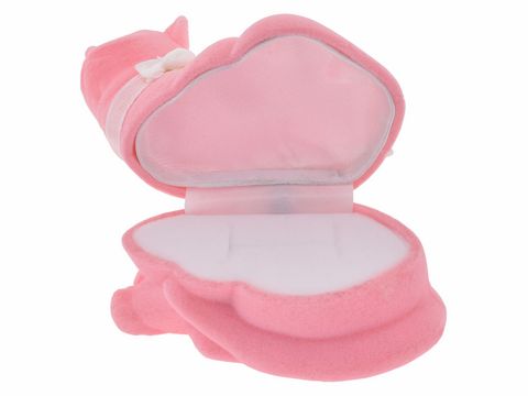 Geschenkschachtel in Form einer Katze, rosa Farbe, 8 cm groß, von Hersteller Juwelier Harnisch, ideal als Geschenkbox für Schmuck und kleine Überraschungen.