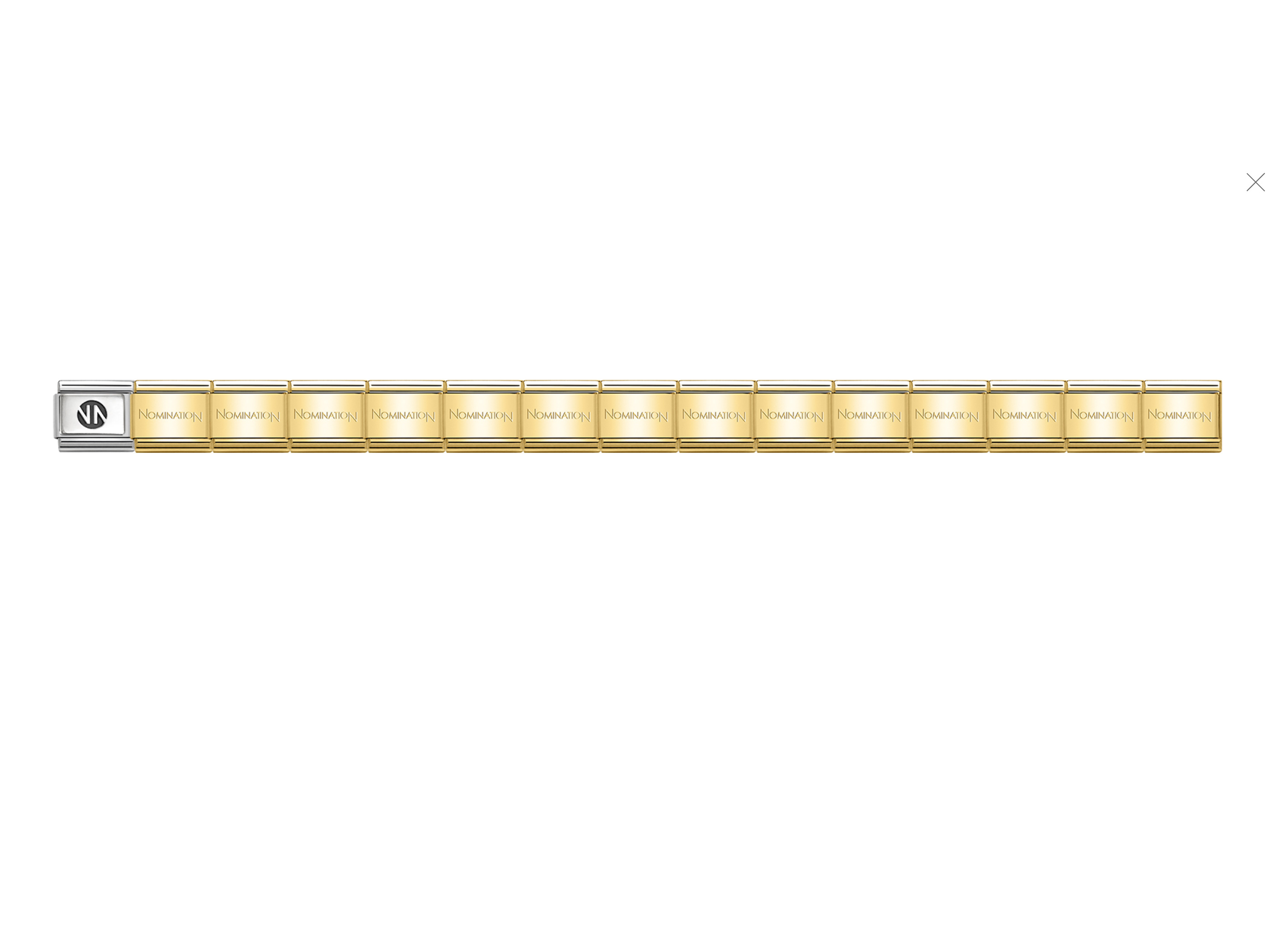 Nomination Grundarmband CLASSIC - GOLD - 14 Elemente - Edelstahl - mit Markenelement - 530301 SI 008 - 14 cm
