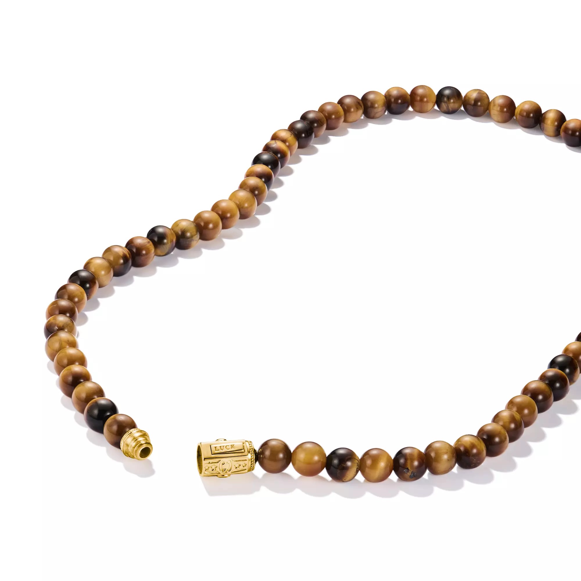 Thomas Sabo ELYNDRA Kette 55 cm - 750/- Gold auf Silber & Tigerauge & Zirkonia - Braun – Ansicht 4