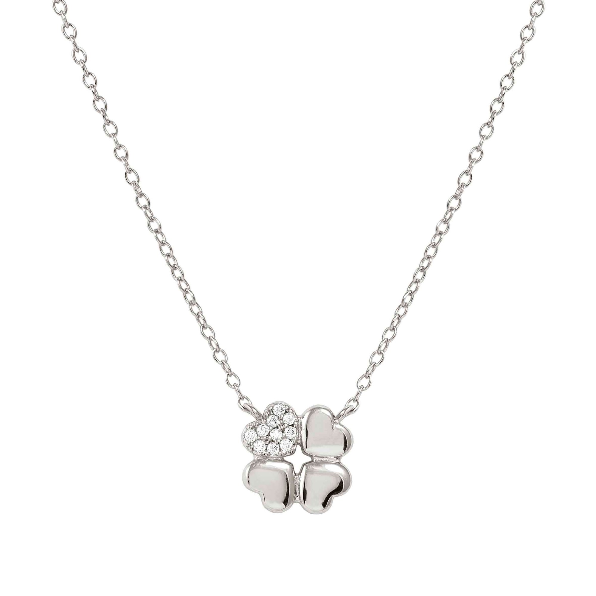 Nomination Petit Sparkle - Sterling Silber Halskette - GlücksKleeblatt - Zirkonia - 38-44 cm – Ansicht 2