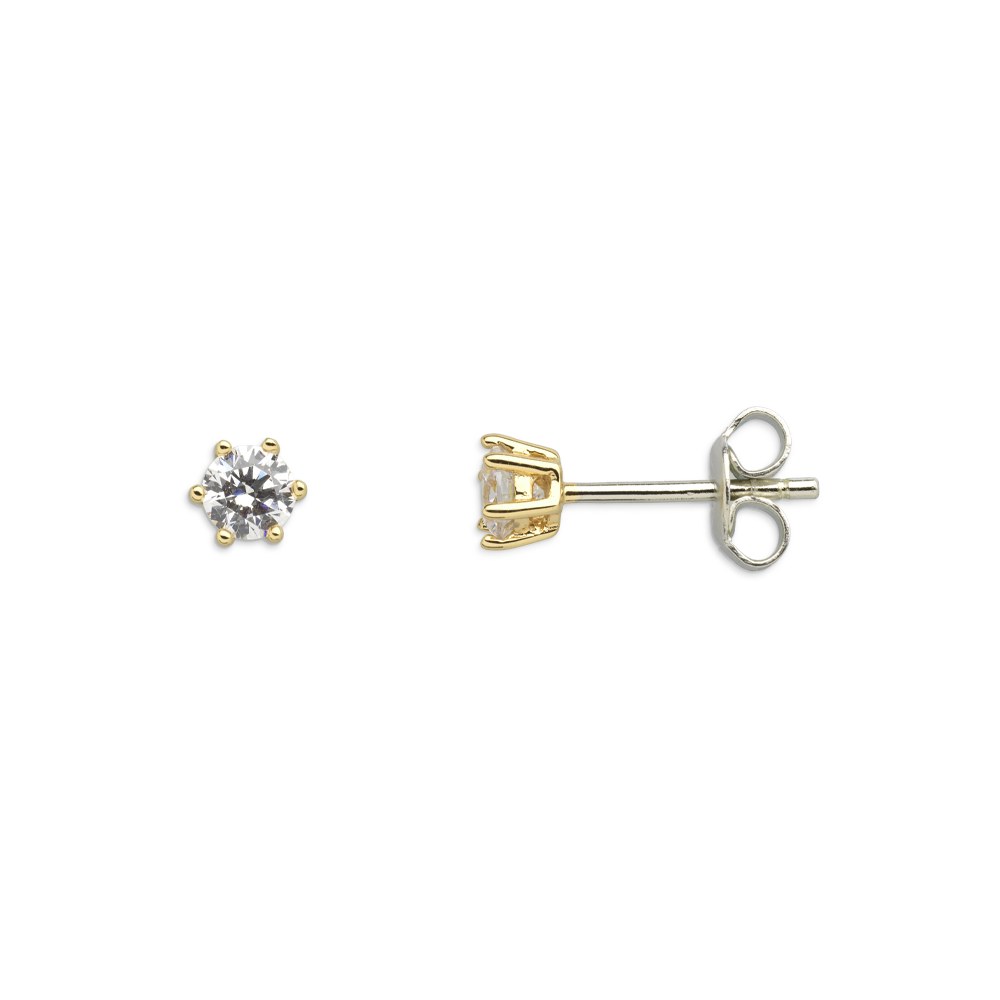 XENOX Sterling Silber Ohrringe XS7262G - KRAPPE GOLD - Gelbgold vergoldet - Krappe – Ansicht 2