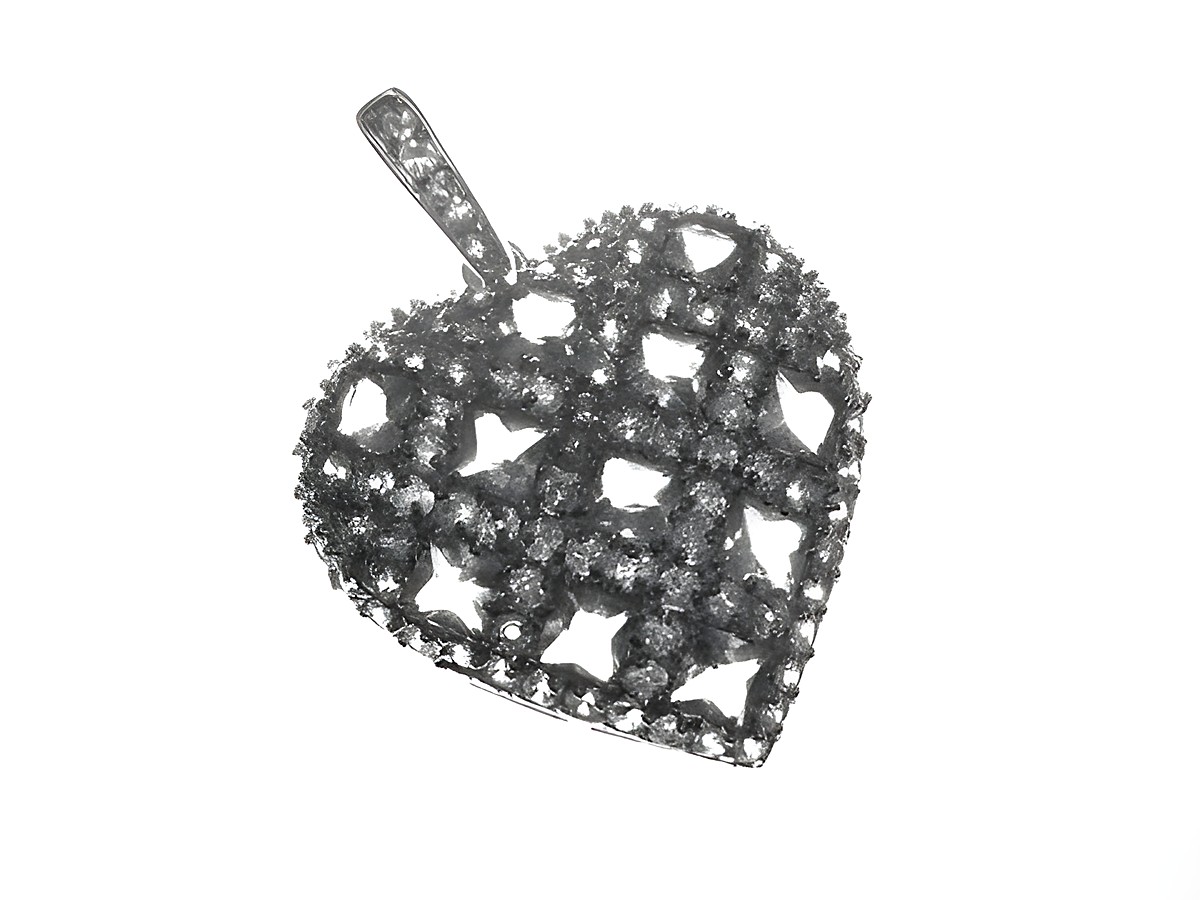 BIG LOVE Herz in blau aus Sterling Silber, Hersteller: Juwelier Harnisch, verziert mit funkelndem Zirkonia, perfekter Anhänger für stilvolle Akzente.
