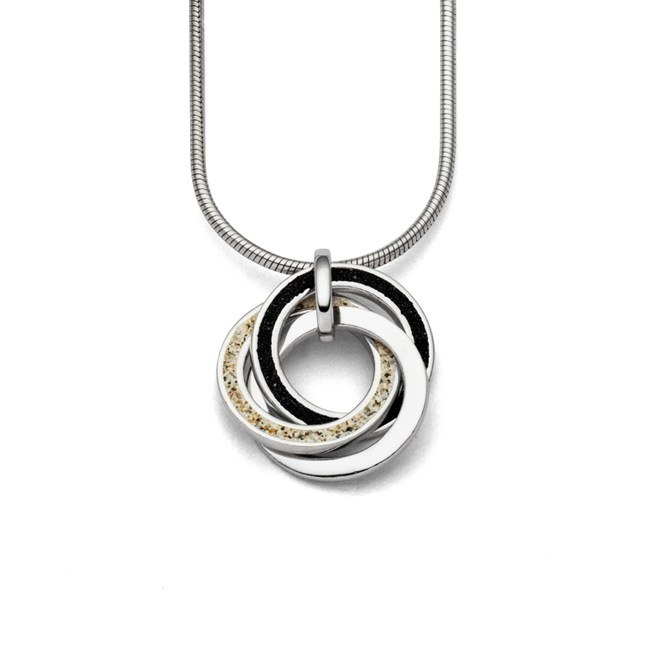 DUR Anhänger Marina 2.0 - Sterling Silber - Strandsand + Lavasand – Ansicht 2