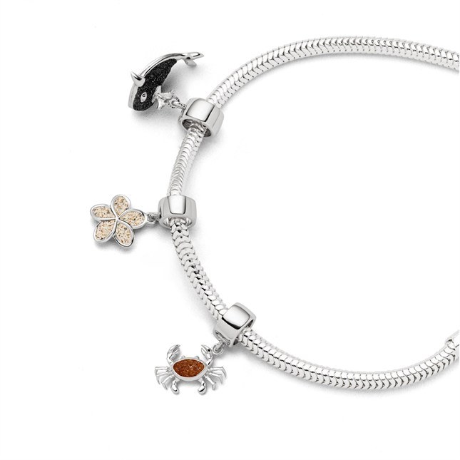 DUR Charm Krabbe Bernsteinsand - Sterling Silber - Bernstein – Ansicht 2