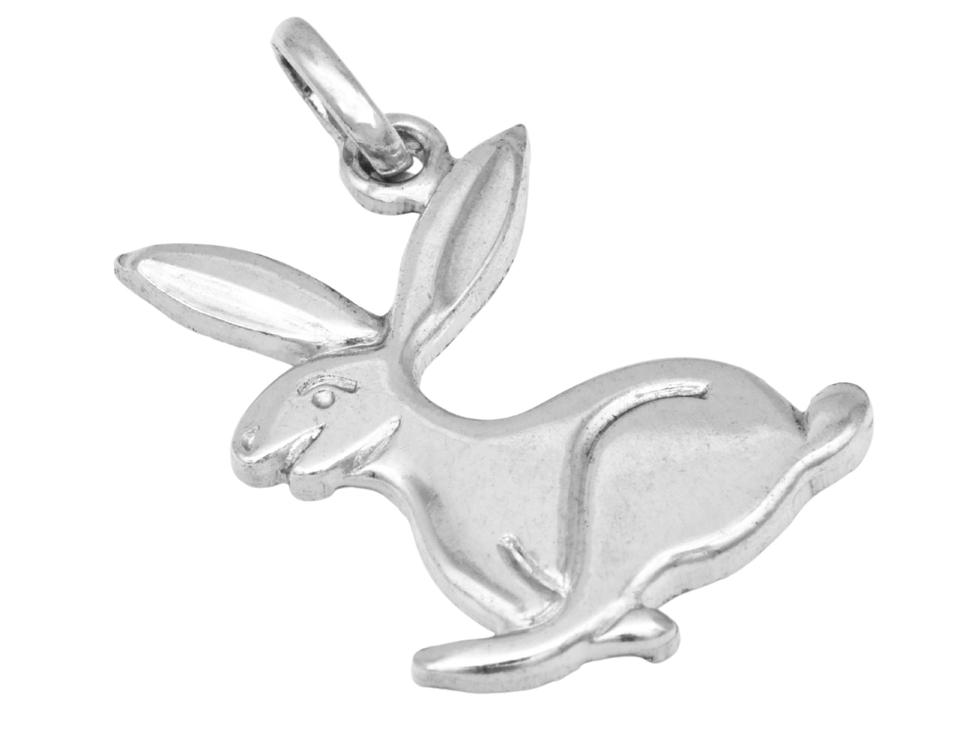 Anhänger Hase - Sterling Silber 925 - poliert - rhodiniert