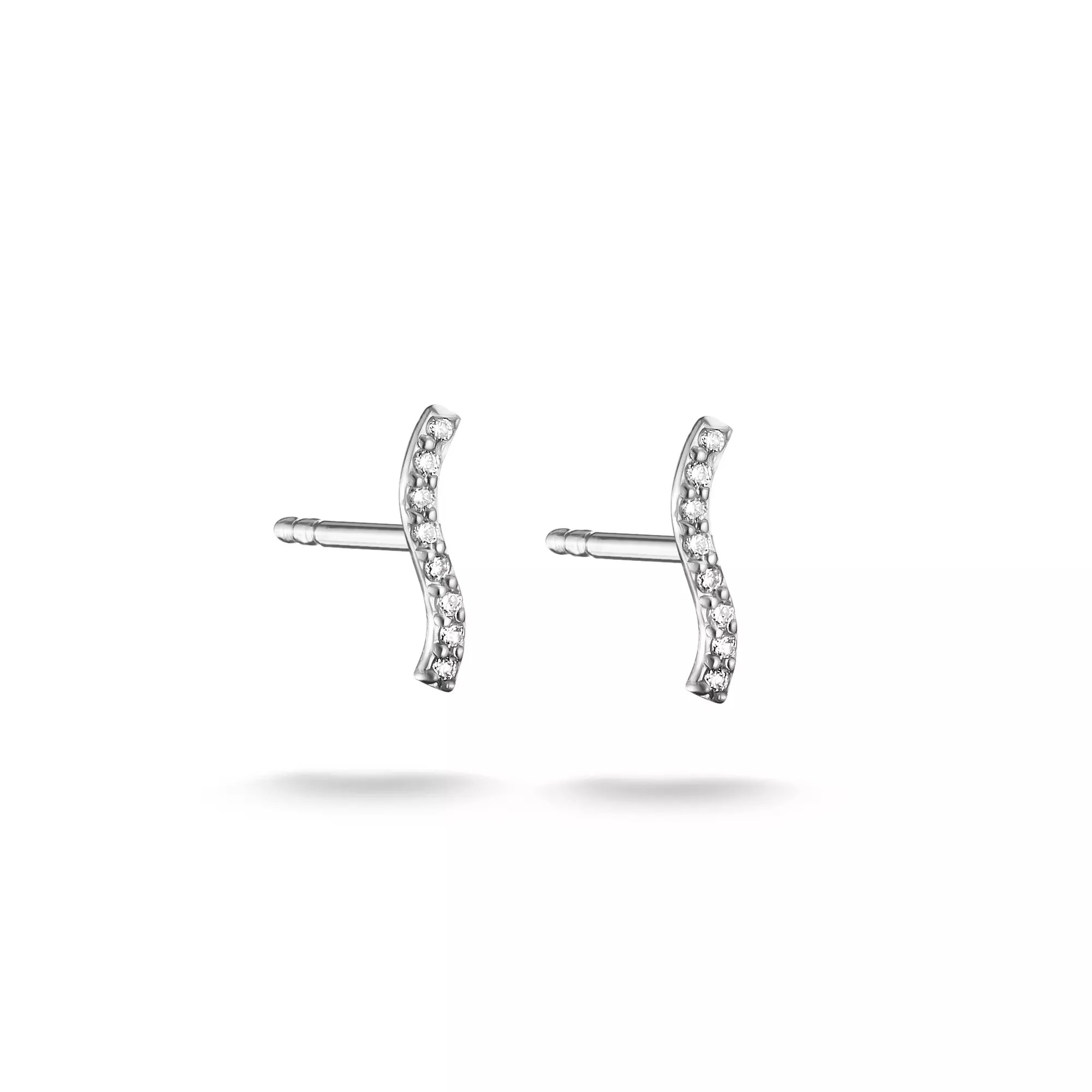Thomas Sabo Ohrstecker mit weißem Zirkonia – Silber – 2,3 mm breit – Ansicht 2