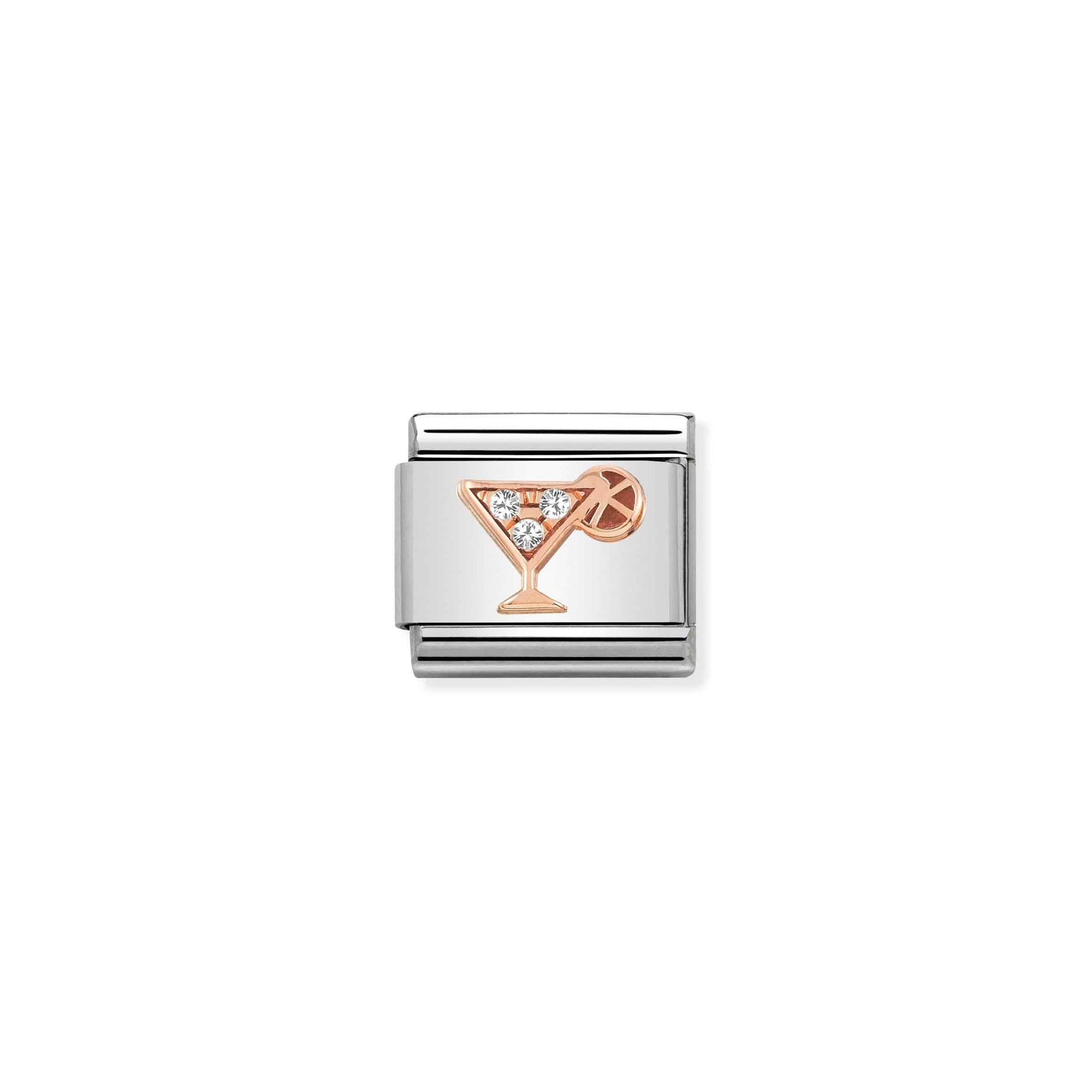 Nomination Composable Classic Charm Cocktail - Edelstahl, Gold 375 Roségold