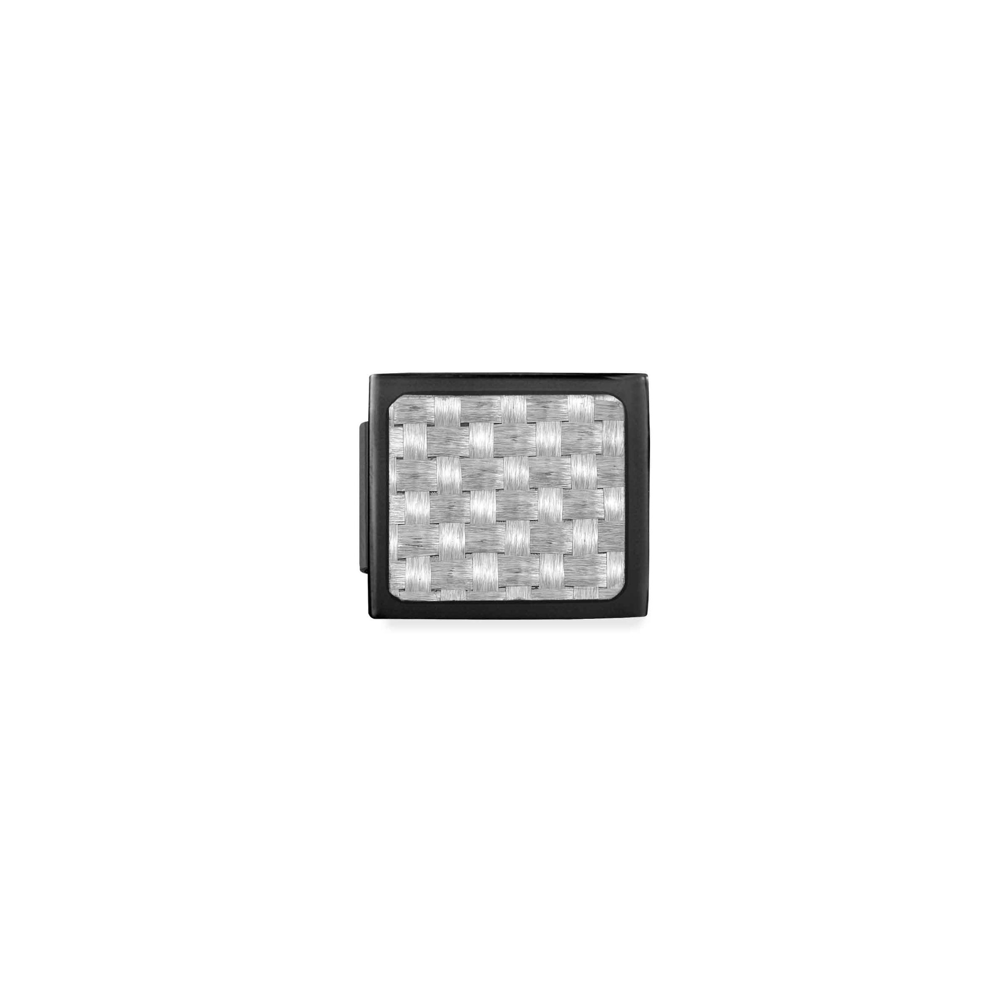 Nomination Composable Glam Charm Carbon-Optik grau - Edelstahl, PVD schwarz