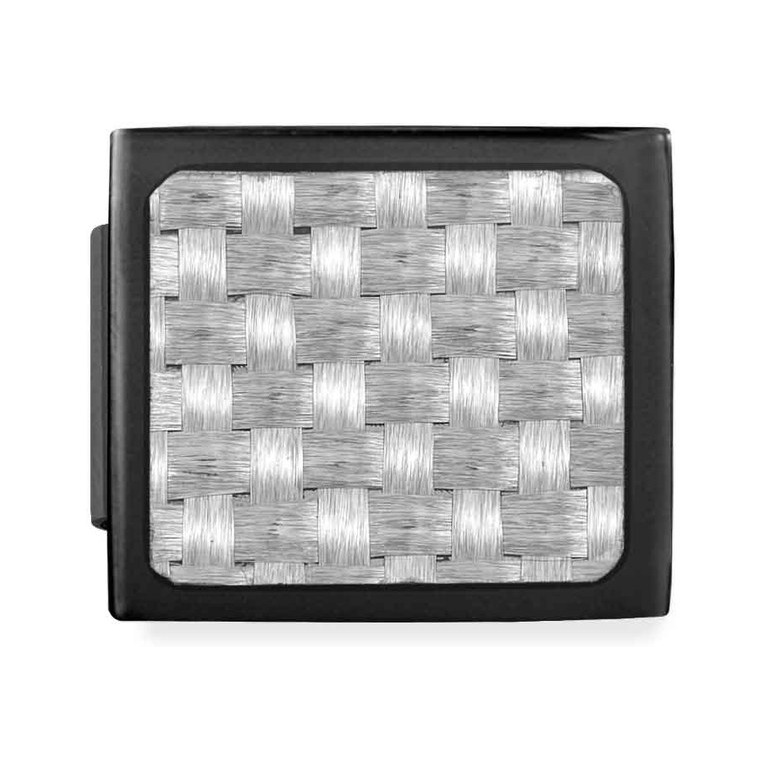 Nomination Composable Glam Charm Carbon-Optik grau - Edelstahl, PVD schwarz