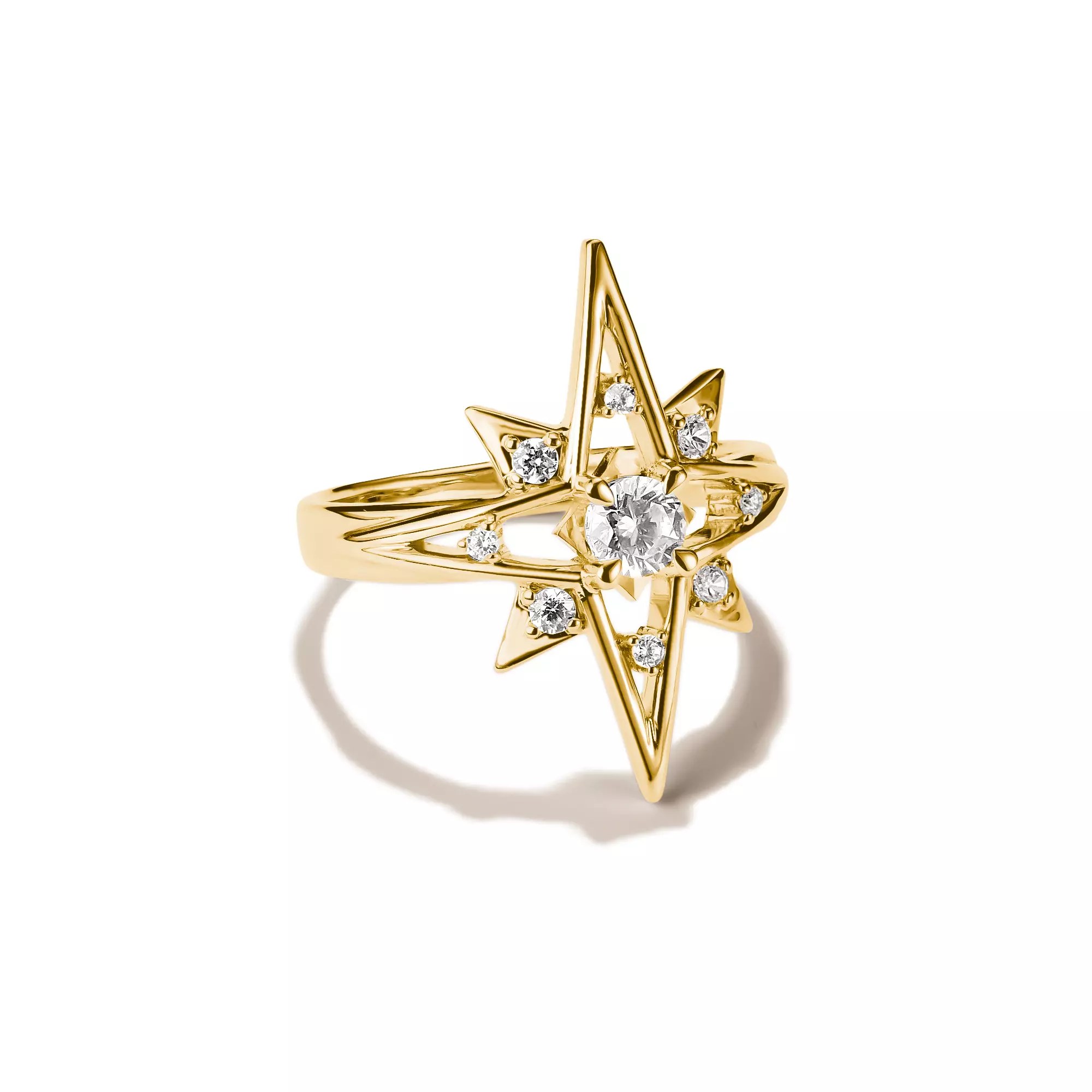 Thomas Sabo Midnight Sky - Ring Stern - 18k Gelbgold Vergoldung - Zirkonia – Ansicht 3