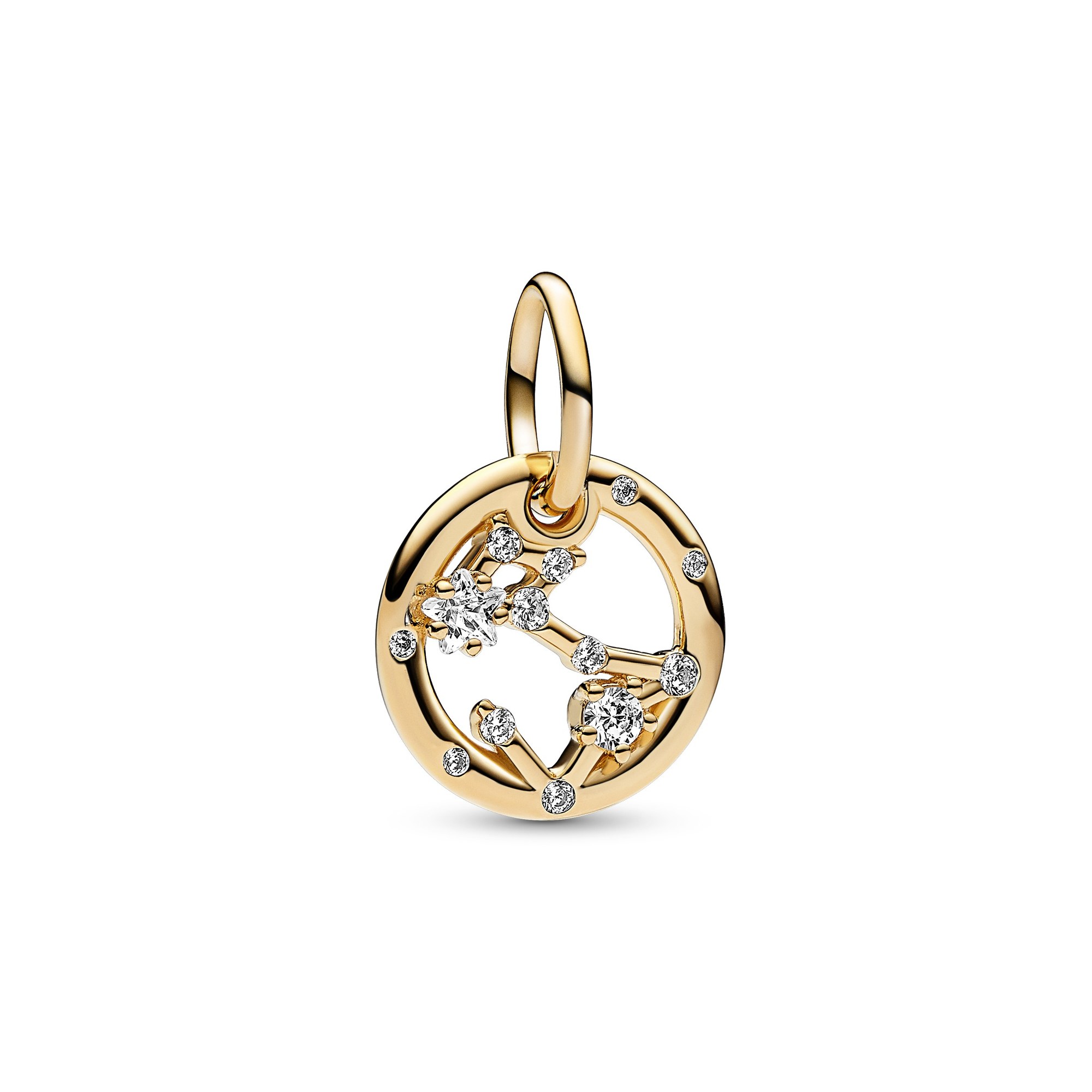 Pandora Sternzeichen Fische Charm-Anhänger - Gelbgold Vergoldung - Zirkonia