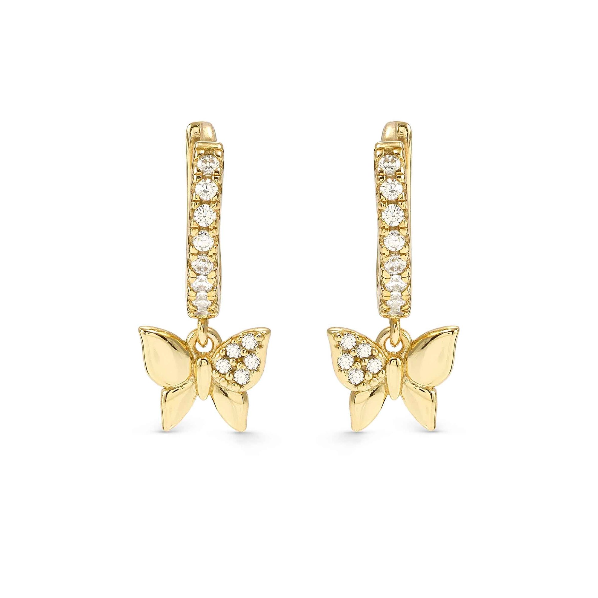 Nomination Petit Sparkle - Sterling Silber Creolen - Schmetterling - vergoldet - Zirkonia – Ansicht 5