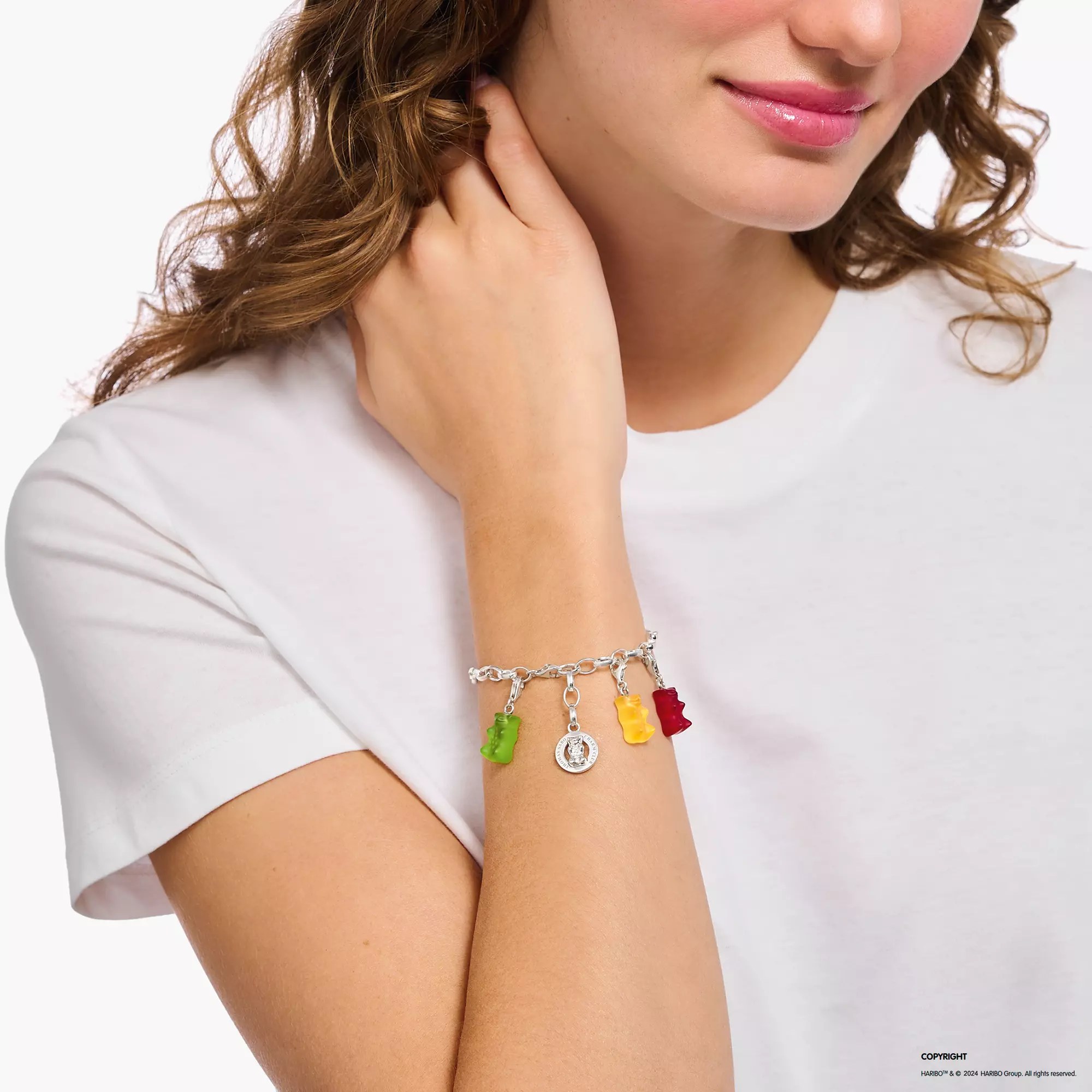 Thomas Sabo Charm-Anhänger HARIBO Gummibärchen - Goldbär - Silber & Glas - Gelb – Ansicht 4